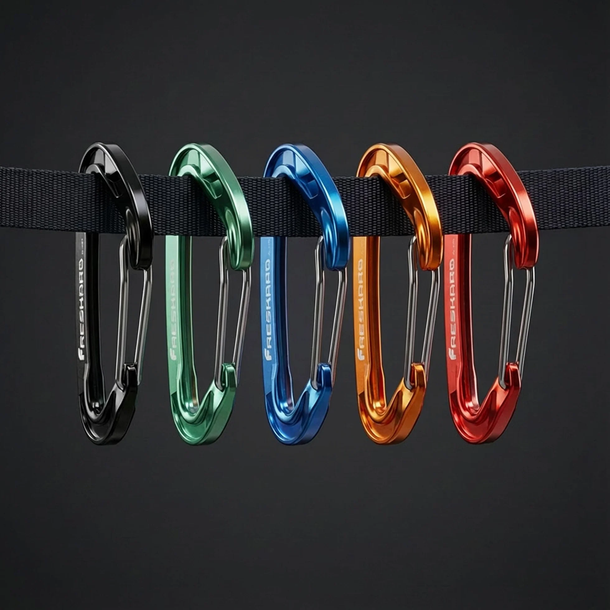 FresKaro Moschettone Wiregate 15kN 7075 Alluminio Aeronautico Ultralight Clip Portachiavi EDC