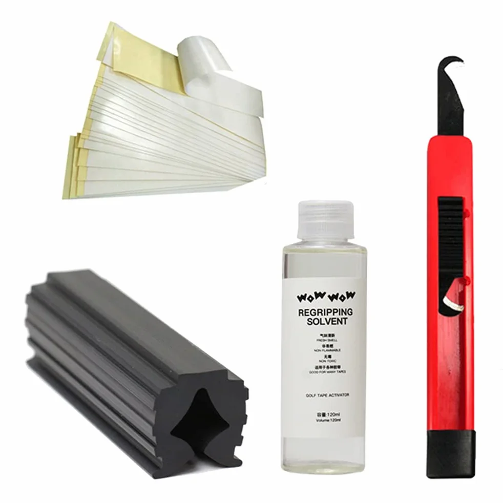 KENANLAN Kit Completo di Impugnature per Regripping Club 15 Nastri Morsetto Gancio Lama Solvente