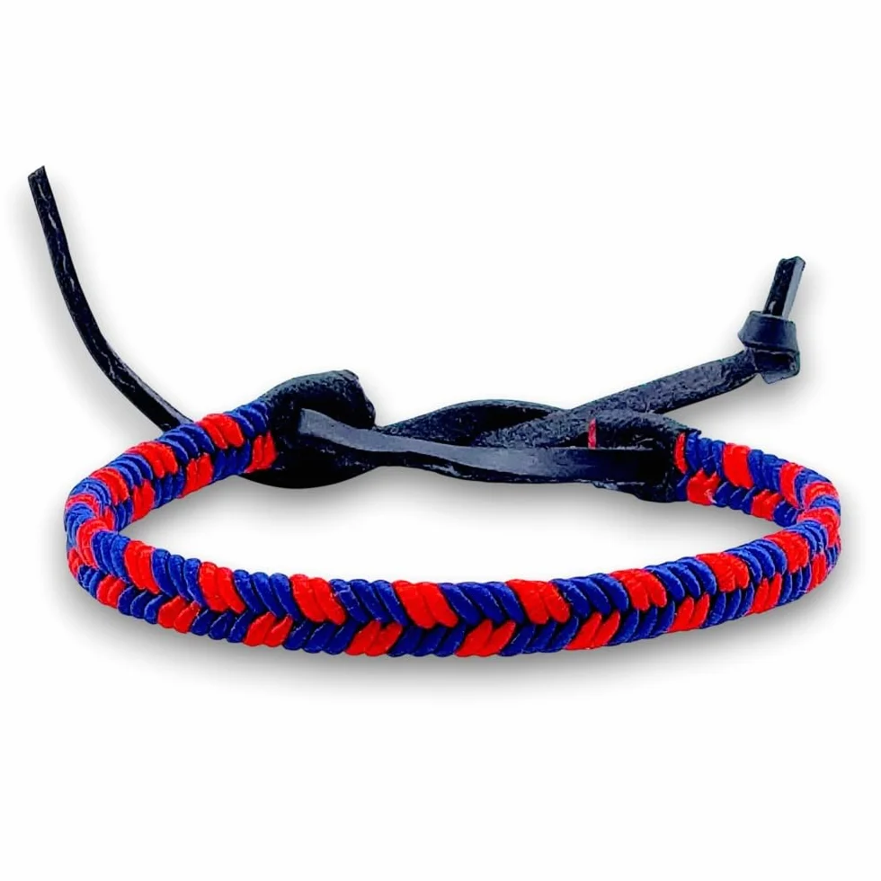 BDM Bracciale da Calcio Barcellona con Filo Intrecciato