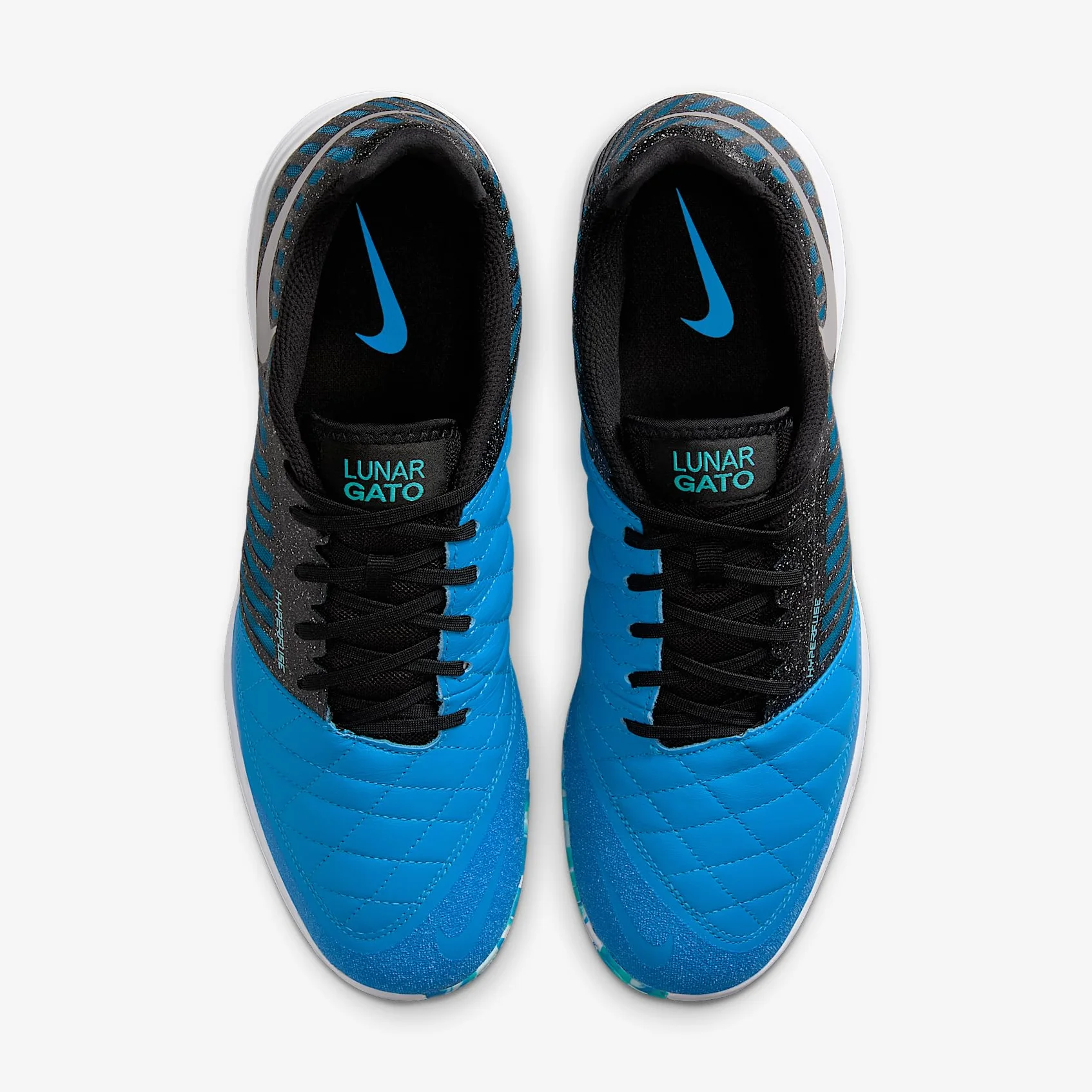 Nike Lunargato II Scarpe da Calcio Basse Interni Argento Metallizzato Blu Nettuno Nero