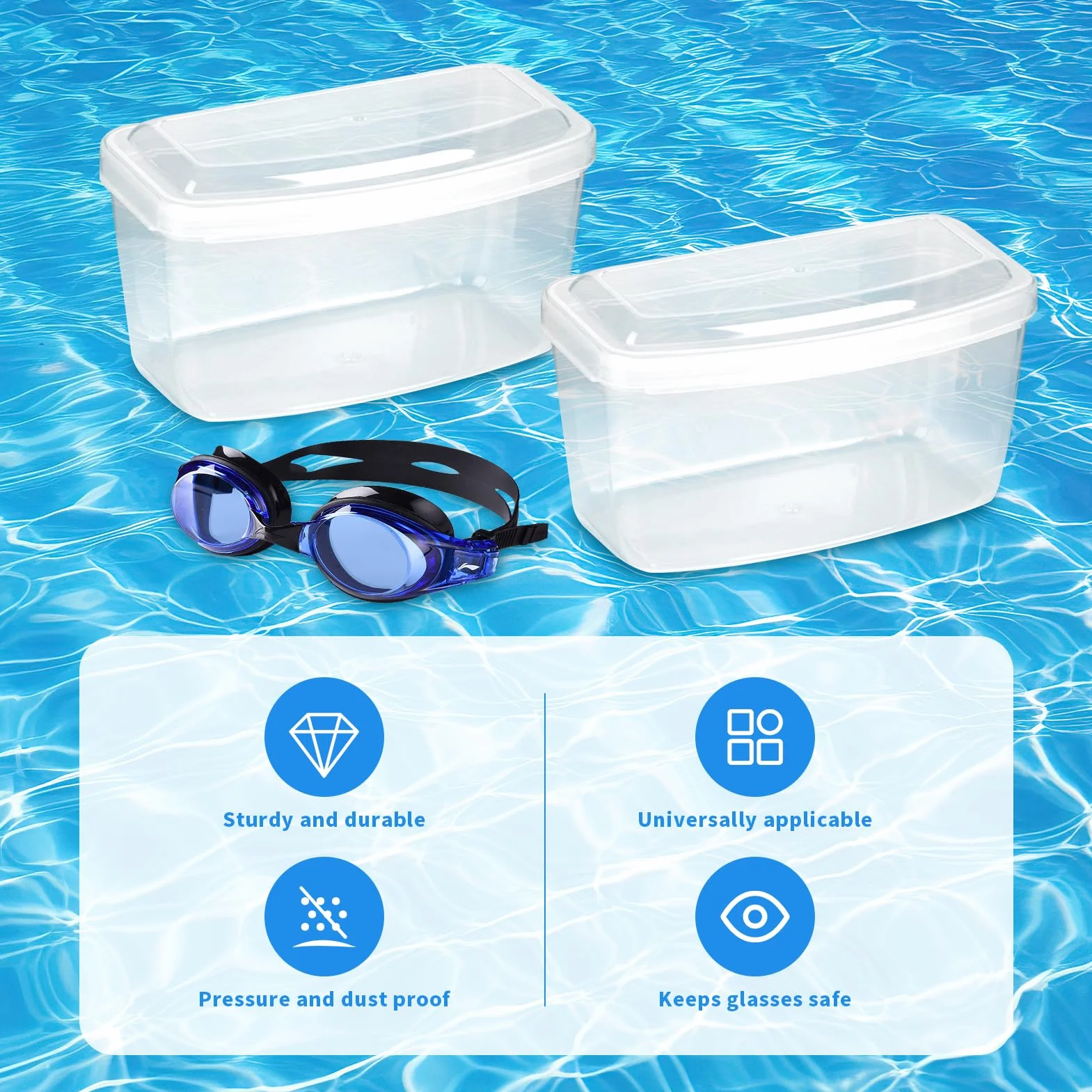 Topyond Portamaschera Subacquea Box Rigido Custodia PP per Snorkeling Maschera e Boccaglio