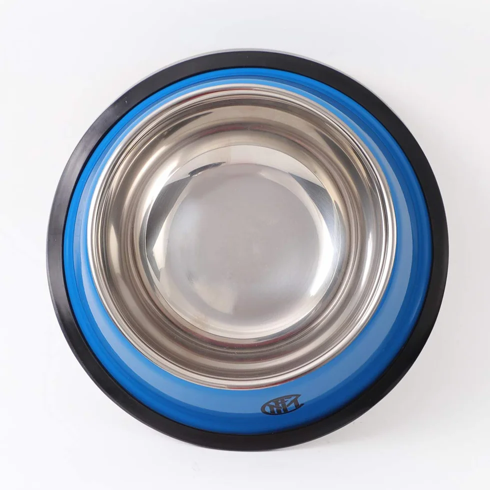 Inter Prodotto Ufficiale Set 2 Ciotole Animali Domestici, Nero Azzurro