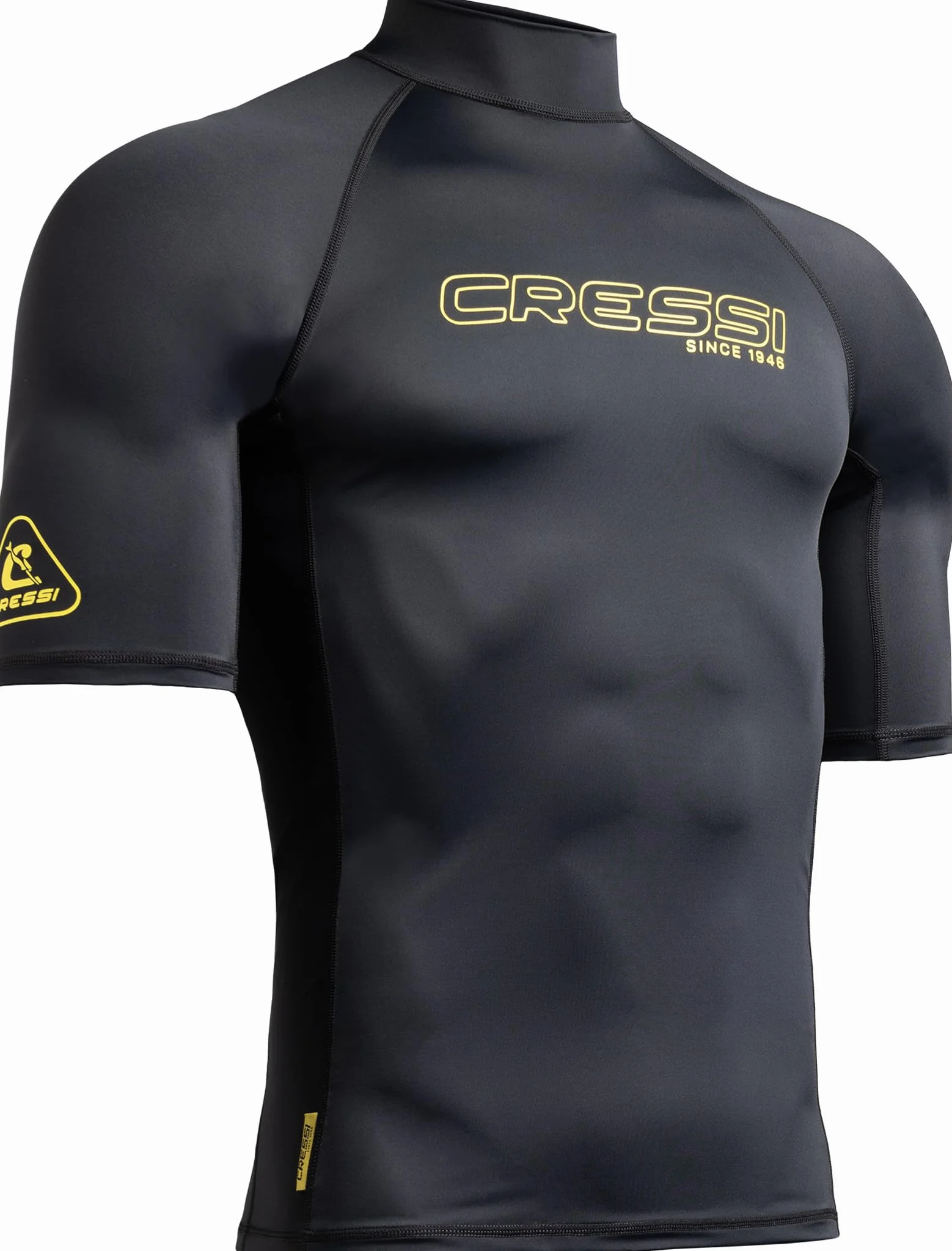 Cressi Sentinel Man Rash Guard a Maniche Corte Protezione Solare UPF 50+ Quick Dry Nuoto Surf Immersioni Pesca Spiaggia Piscina e Sport Acquatici Uomo