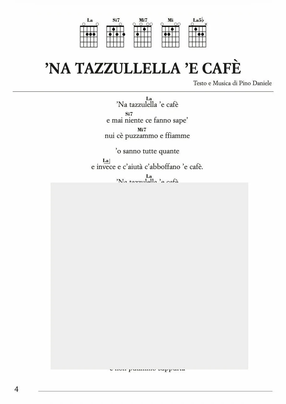 Pino Daniele. Canzoniere. 56 successi in testi e accordi