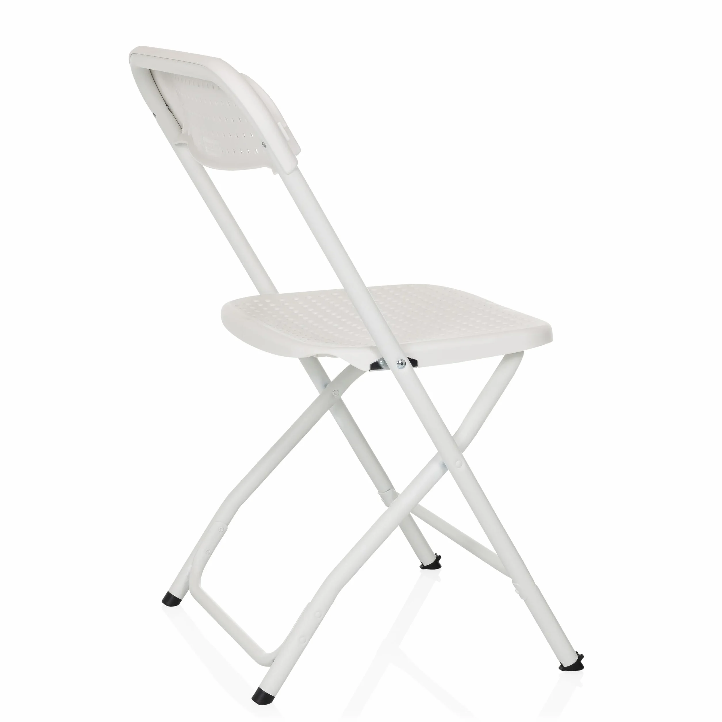 HJH Office Sedia Pieghevole TUDELA XXL PRO W, Bianca, Moderno, Pieghevole, Portatile, 250 kg, Plastica, Ideale per Pranzo, Esterno, Pieghevole, Leggero, Risparmio di Spazio