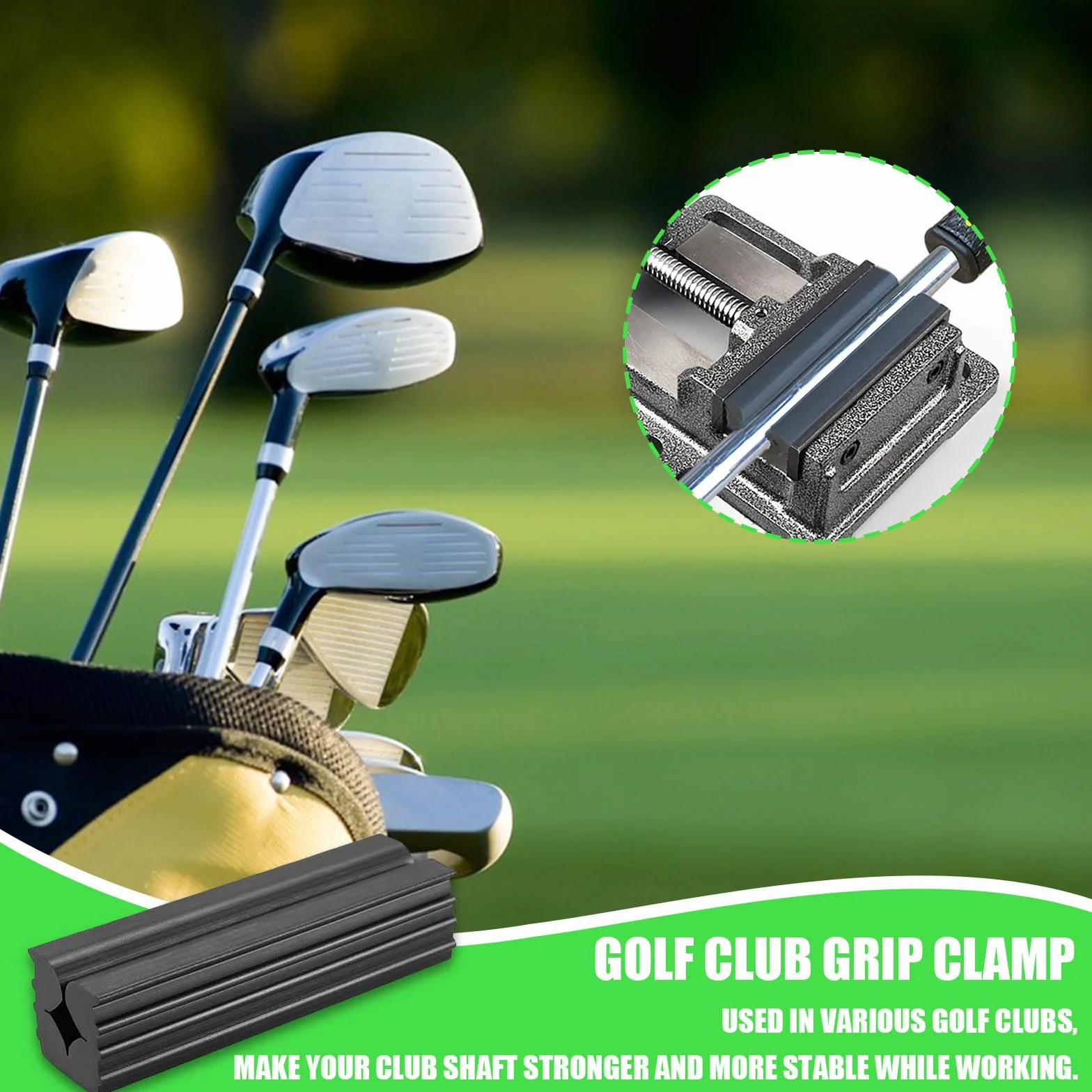 Morsetto per mazze da golf 2 pezzi gomma strumento riparazione