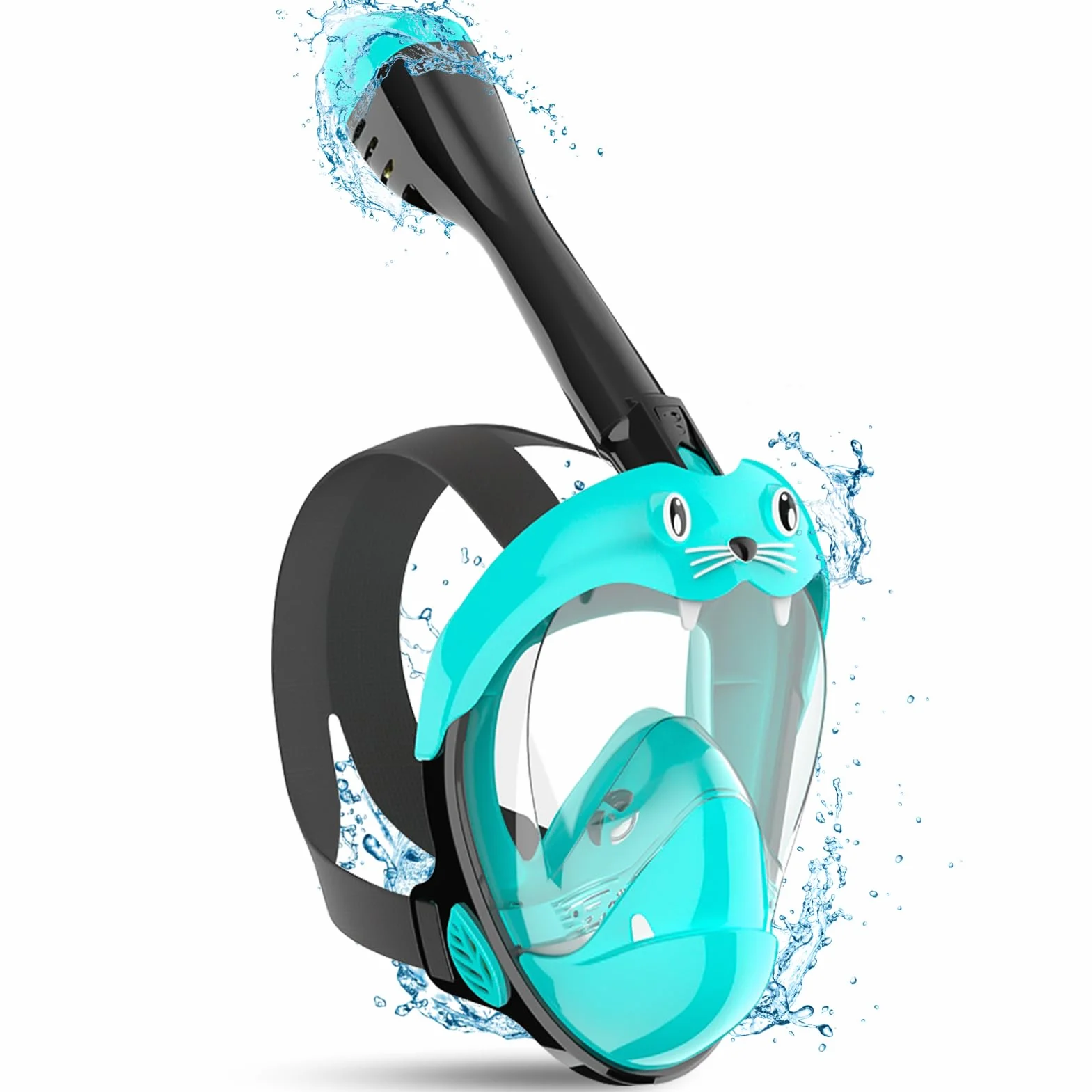 Maschera Subacquea Bambini 180° Snorkeling Pieno Facciale Anti Appannamento