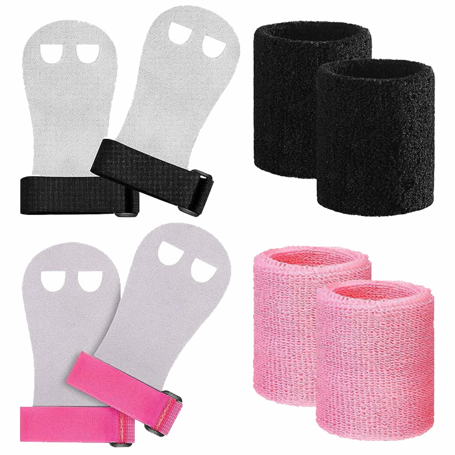 Manopole Paracalli Ginnastica Artistica Bambina con 4 Cinturini Protezione Polso Crossfit Palm Protector Grips