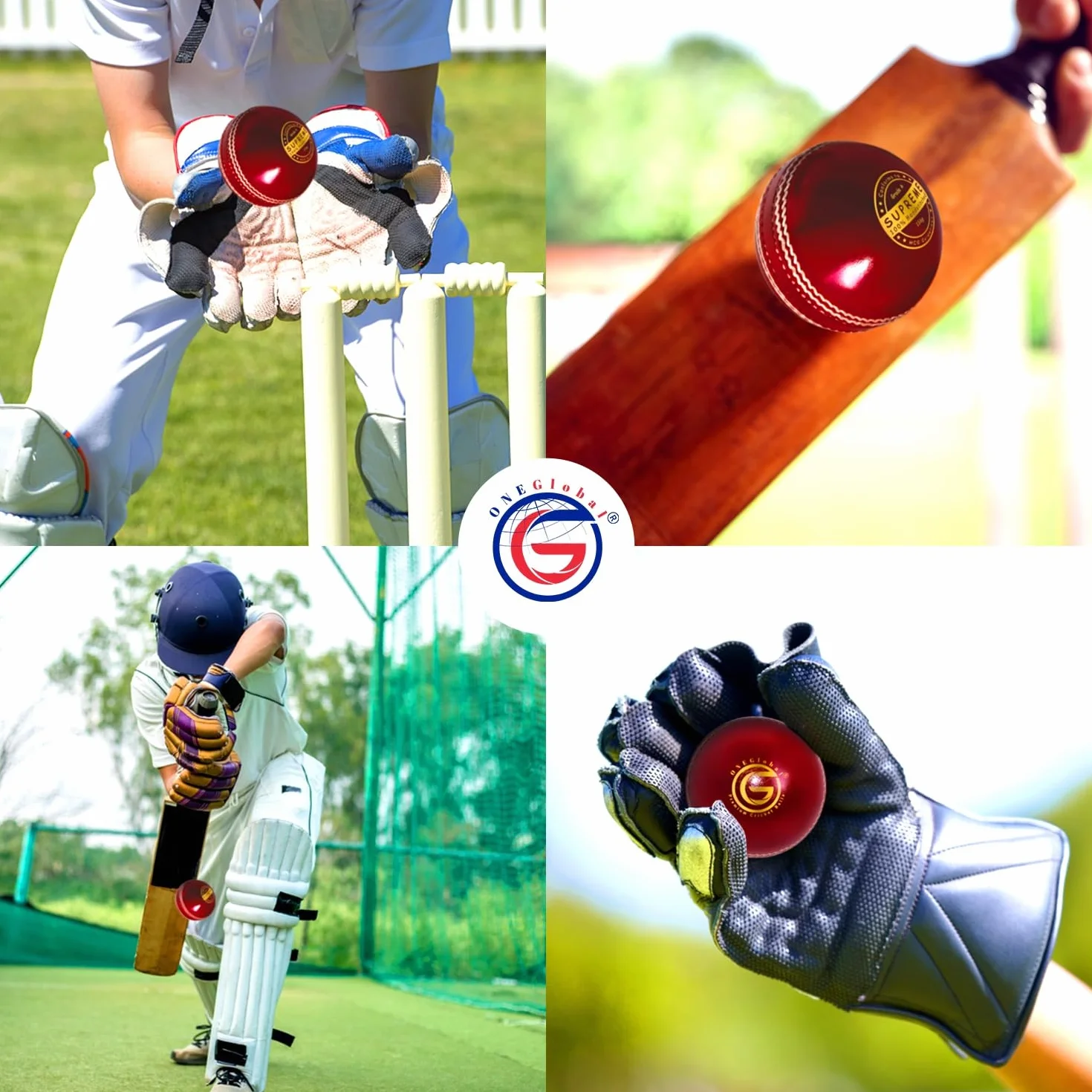 Palla da cricket in pelle Supreme 100% cucita a mano 156 g 5,5 oz impermeabile