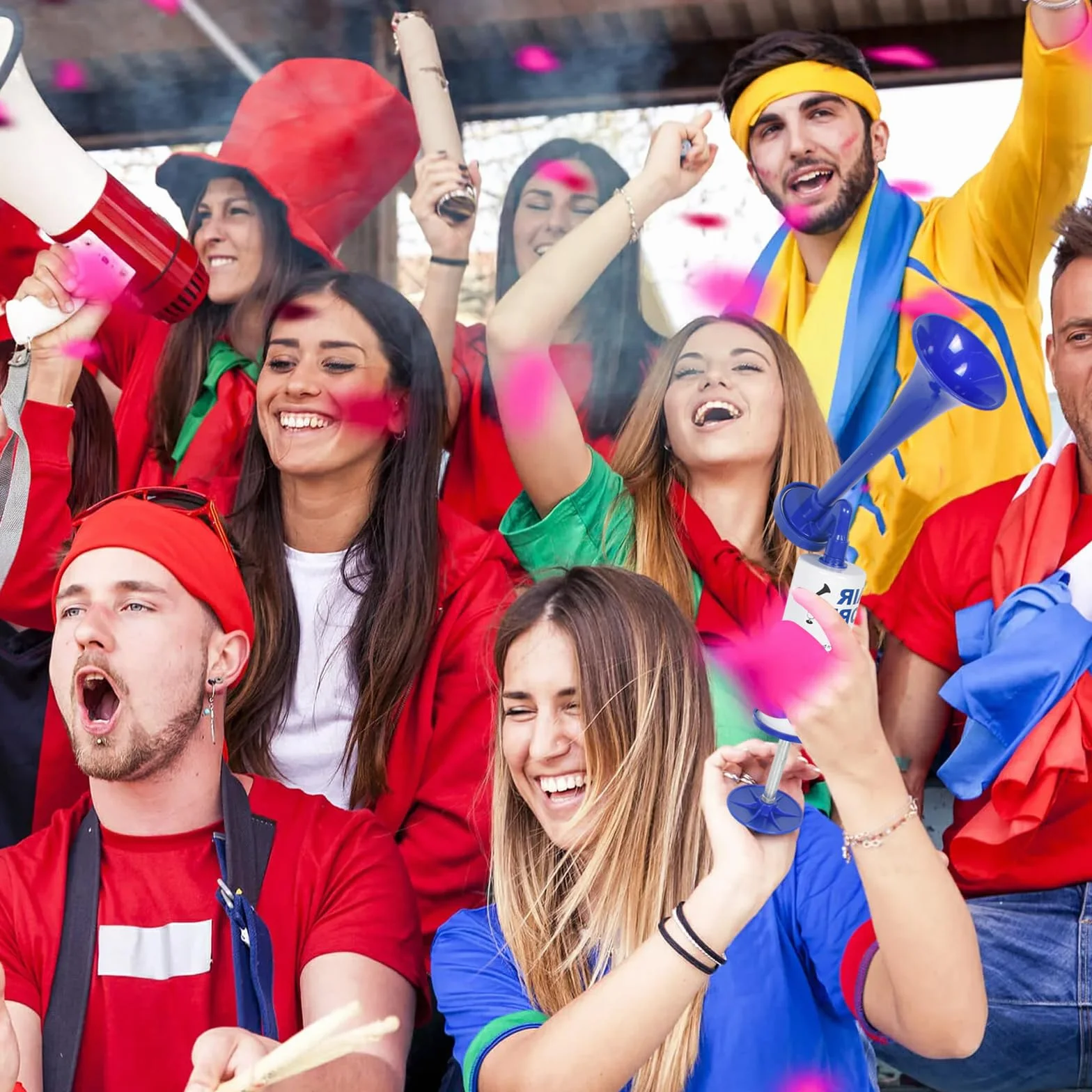 Zimoer Tromba da Stadio Manuale Air Horn Estremamente Forte Riutilizzabile per Partite di Calcio