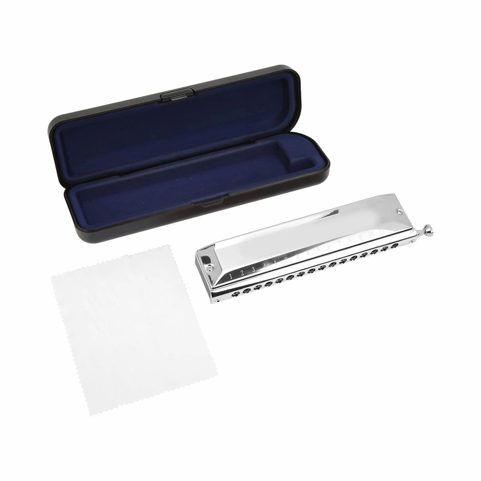Armonica Cromatica, Armonica 16 Buchi 64 Toni Professional Arp Mouth Organo su Scala Cromatica Strumento Portatile per Principiante