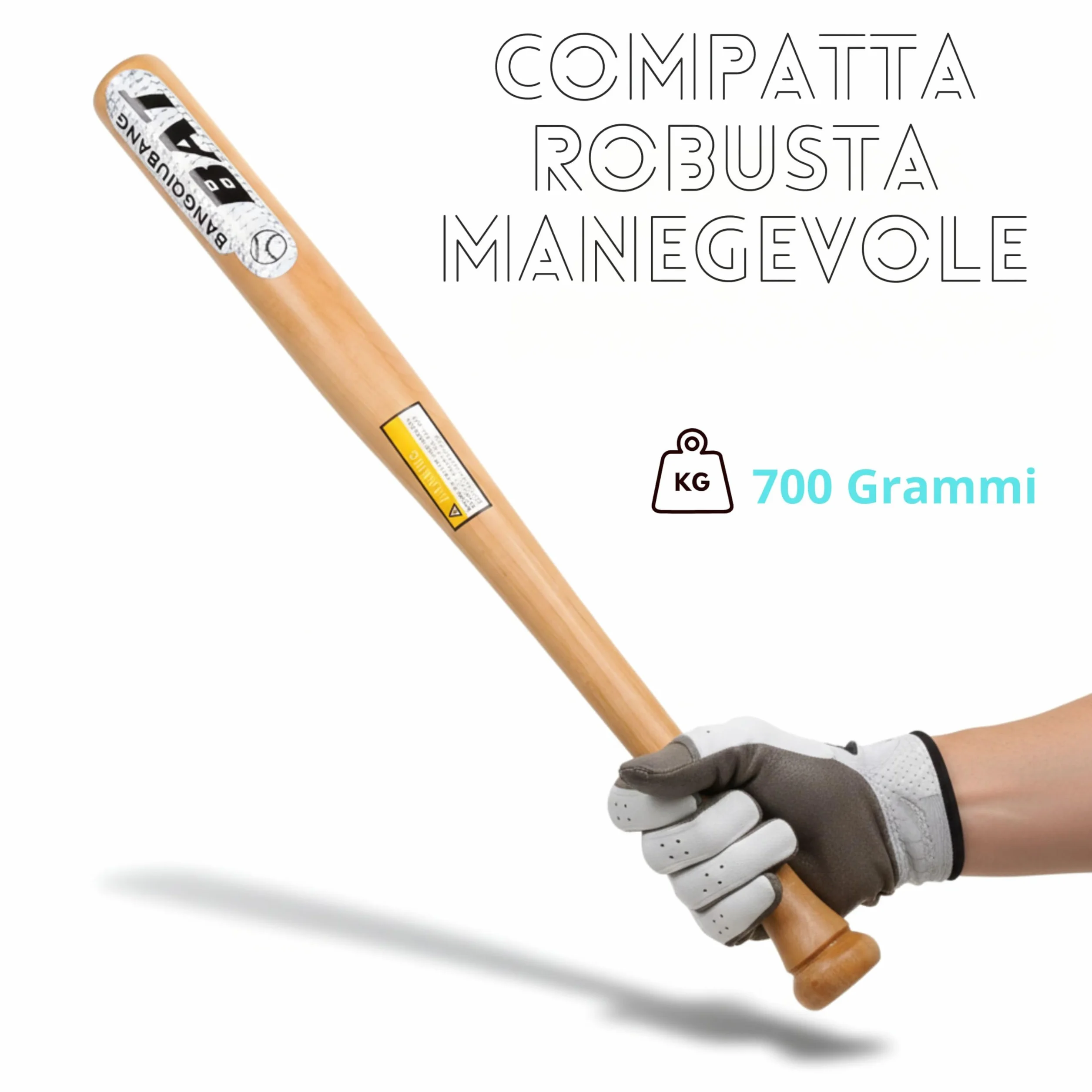 YASTA Mazza da Baseball 72 cm 700 g, Resistente, Allenamento