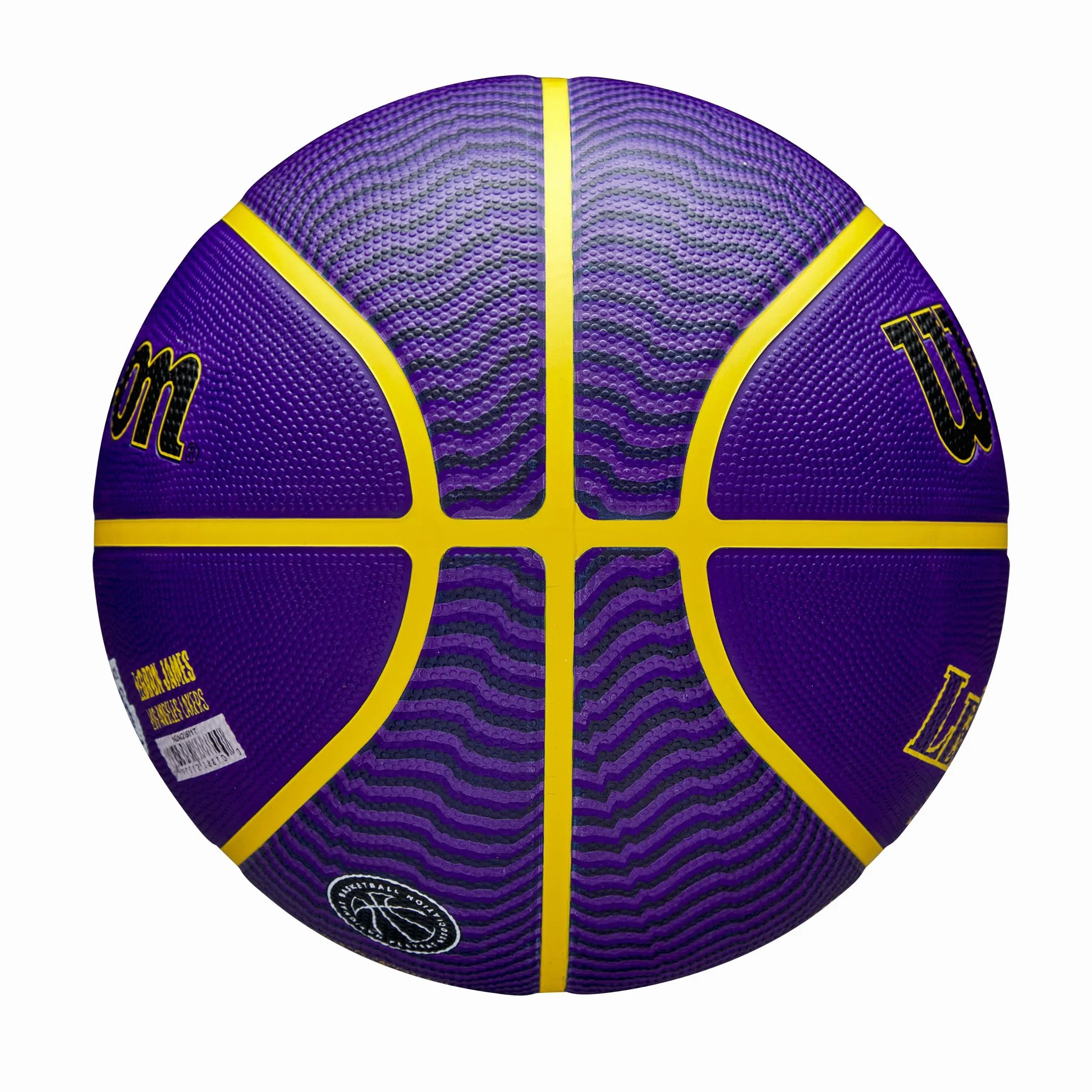 Wilson Pallone da Basket da Esterno NBA Player Icon Lebron James Viola Giallo Taglia 7