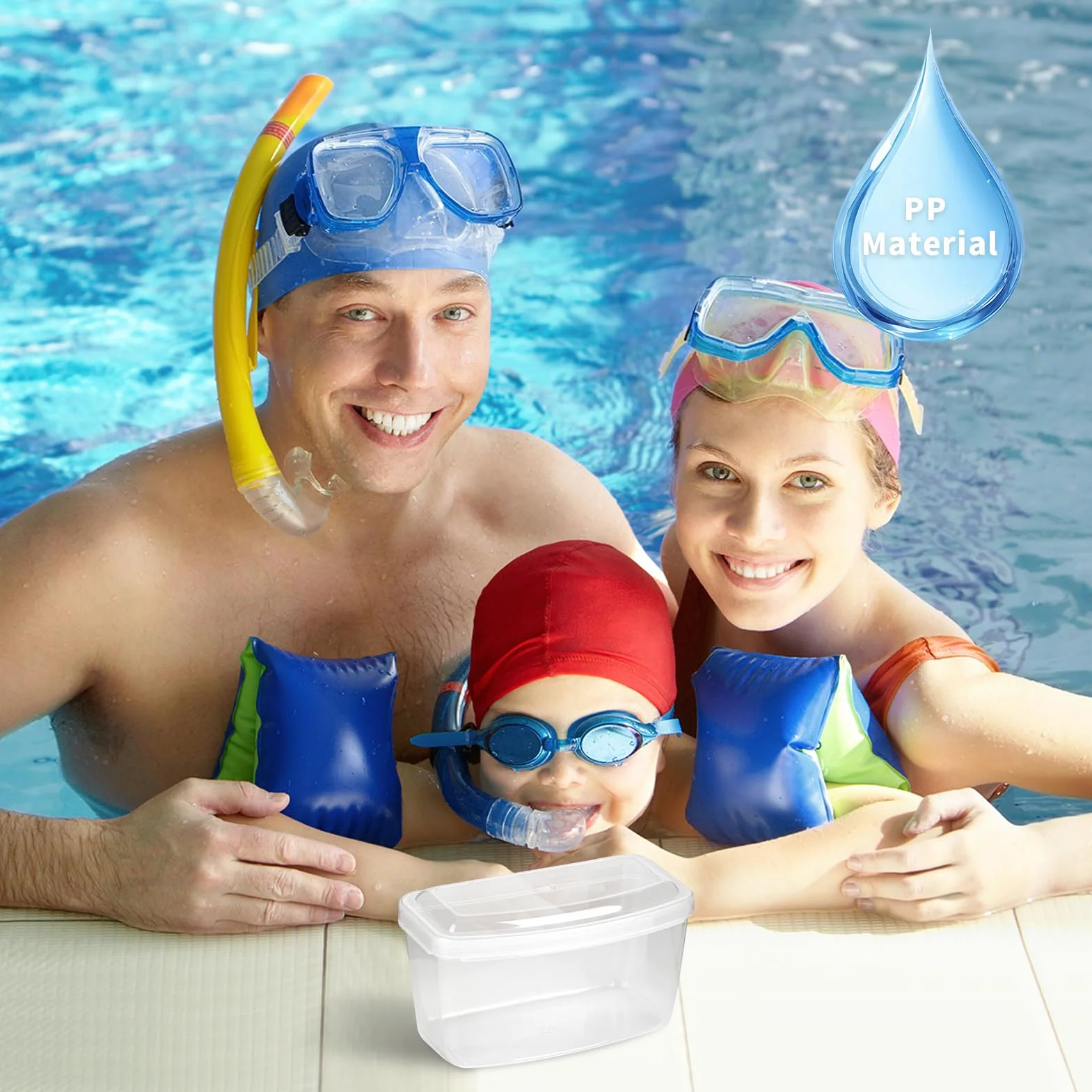 Topyond Portamaschera Subacquea Box Rigido Custodia PP per Snorkeling Maschera e Boccaglio