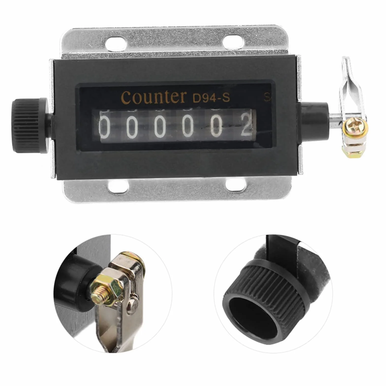 Contatore Contapersone Manuale Meccanico Metallo 6 Cifre Portatile 0-999999 Tipo Pull 88g
