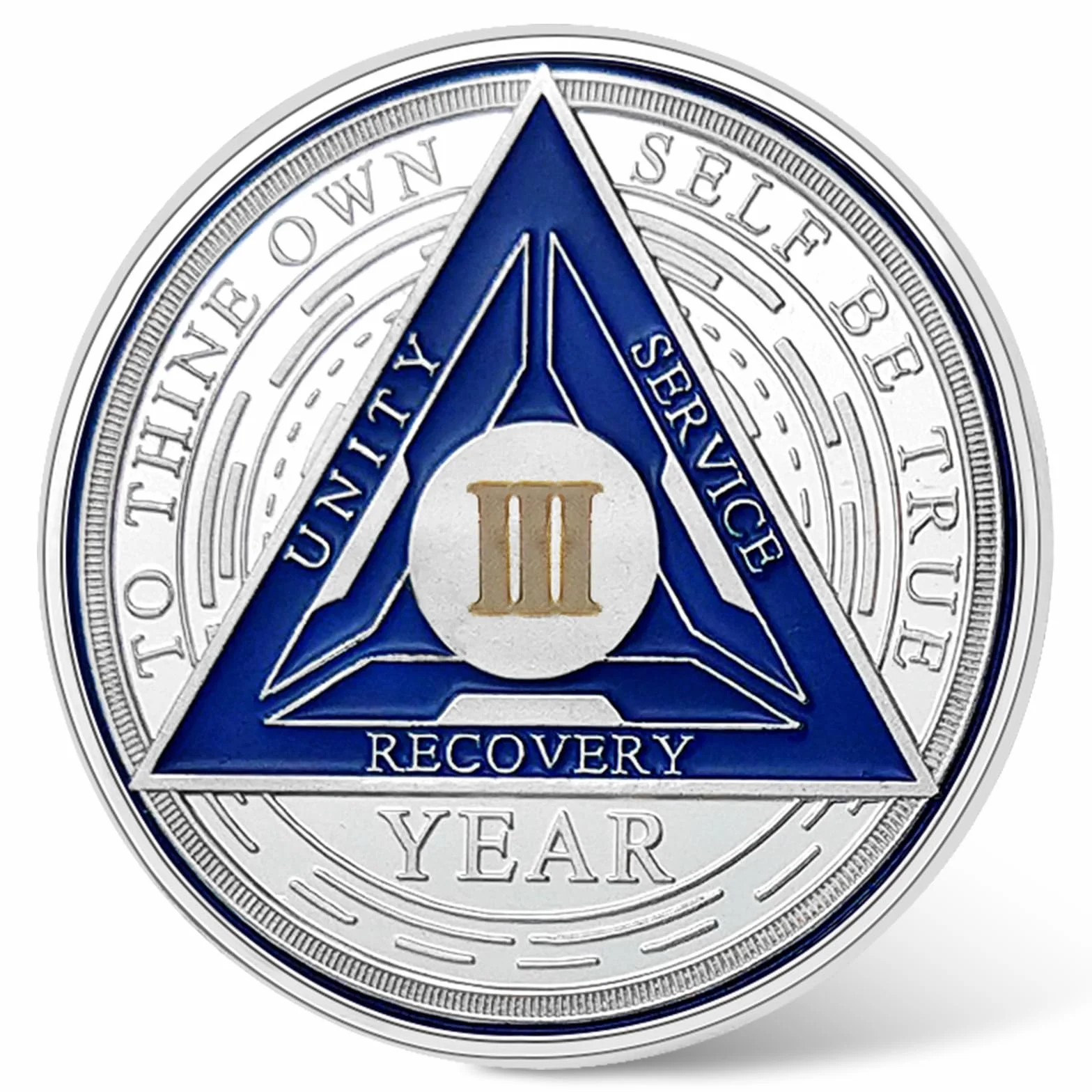 SOBRIETY CHIP - Triplati 3 Anni Moneta Medaglione Sobrietà Recupero Alcolici Anonimo Uomini Donne