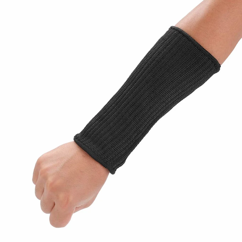 Protezioni per Avambraccio in Filo di Acciaio Inossidabile No. 10 22cm, Maniche Resistenti al Taglio 1 Paio