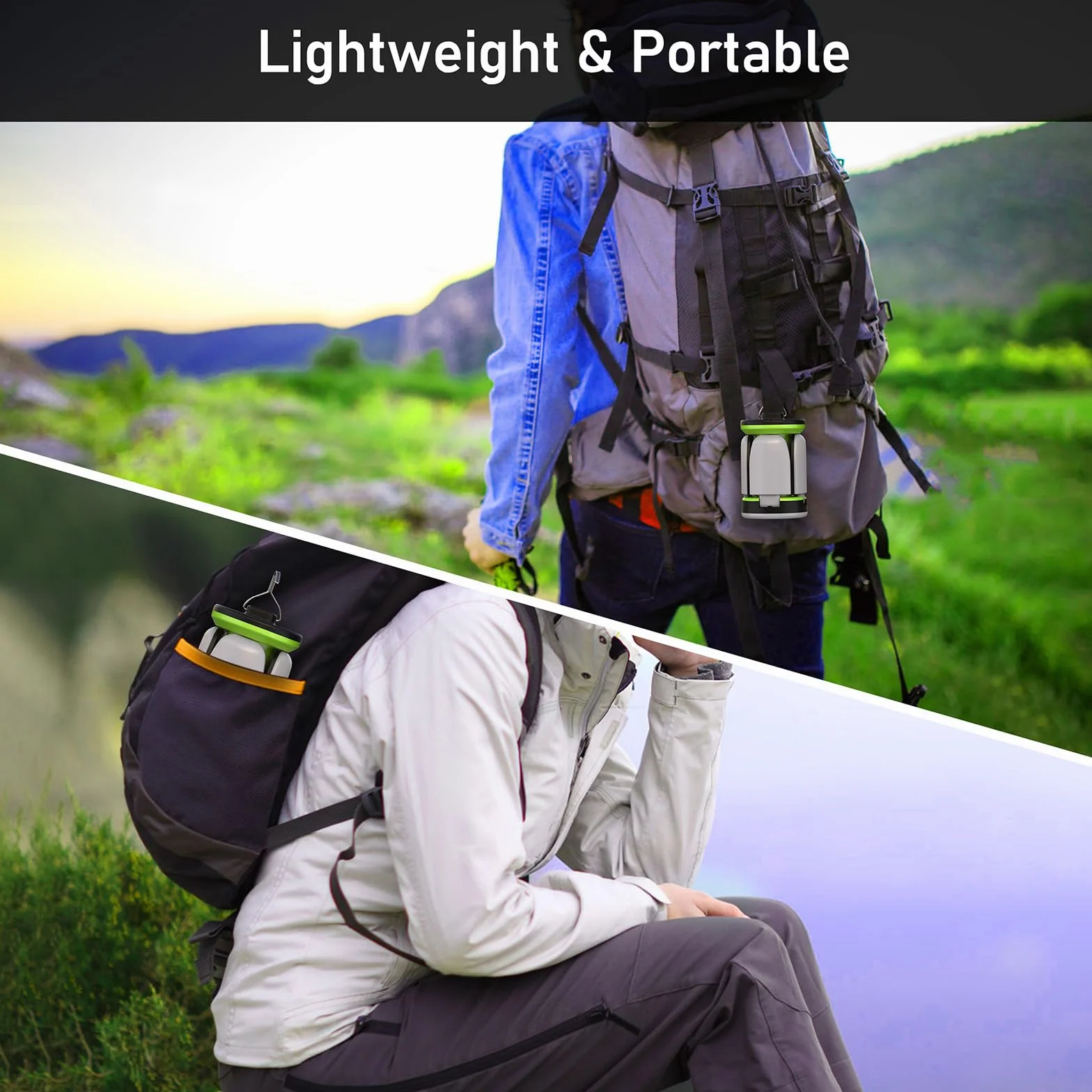 Blukar Lampada Campeggio Ricaricabile 60 LED Super Luminoso Luce Campeggio Portatile 7 Modalità Lunga Durata
