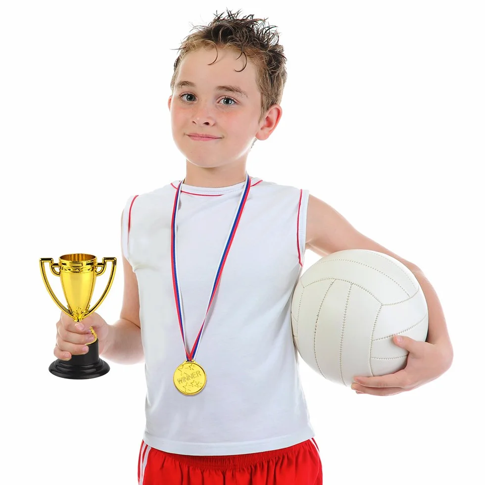 FEPITO 30 Pezzi Medaglie da Trofeo in Oro per Premi per Bambini Sport
