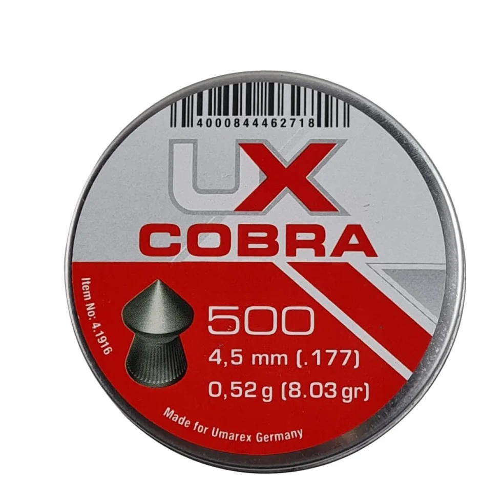 UMAREX PIOMBINI A PUNTA COBRA CAL. 4,5 ARIA COMPRESSA 500 PZ