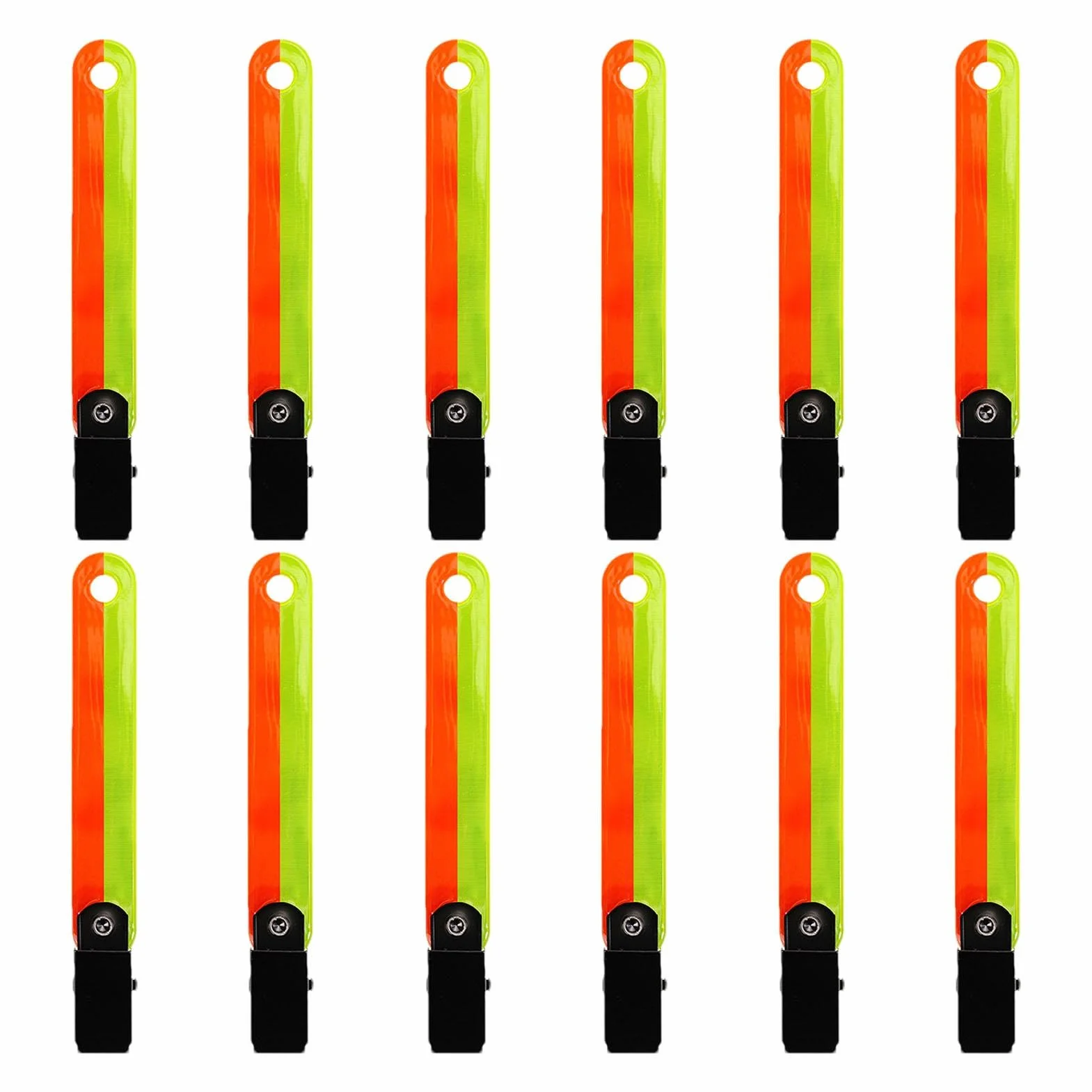 Segnavia per Alberi ad Alta Visibilità 12 Pezzi con Clip Riflettenti PVC Impermeabile per Escursioni