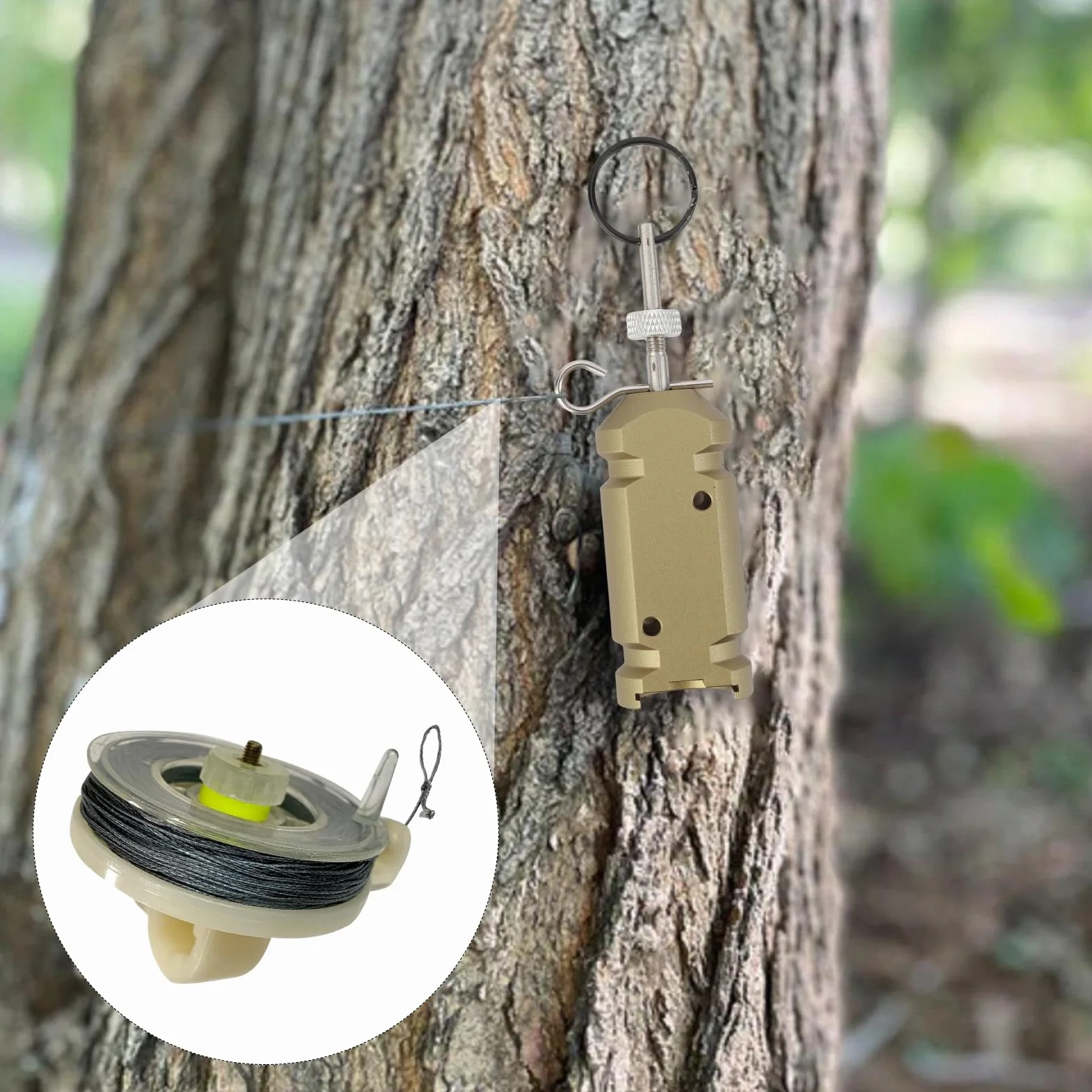 Trip Wire Alarm Kit, Perimeter Alert System, Heavy-Duty Weatherproof, 82ft Steel Wire, for Camping Hunting Farm Survival