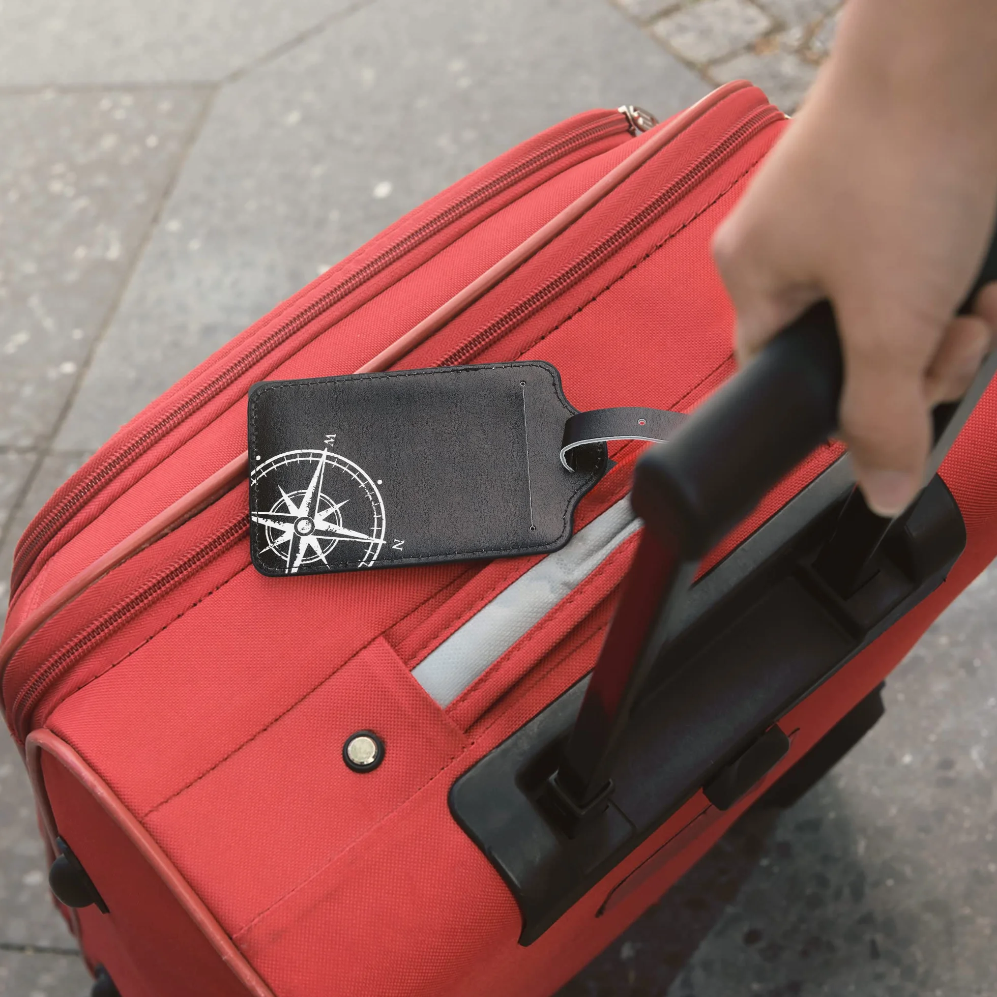 kwmobile Set 2X Targhetta Bagaglio a Mano - Etichetta Valigia Stiva - Accessorio da Viaggio in Similpelle
