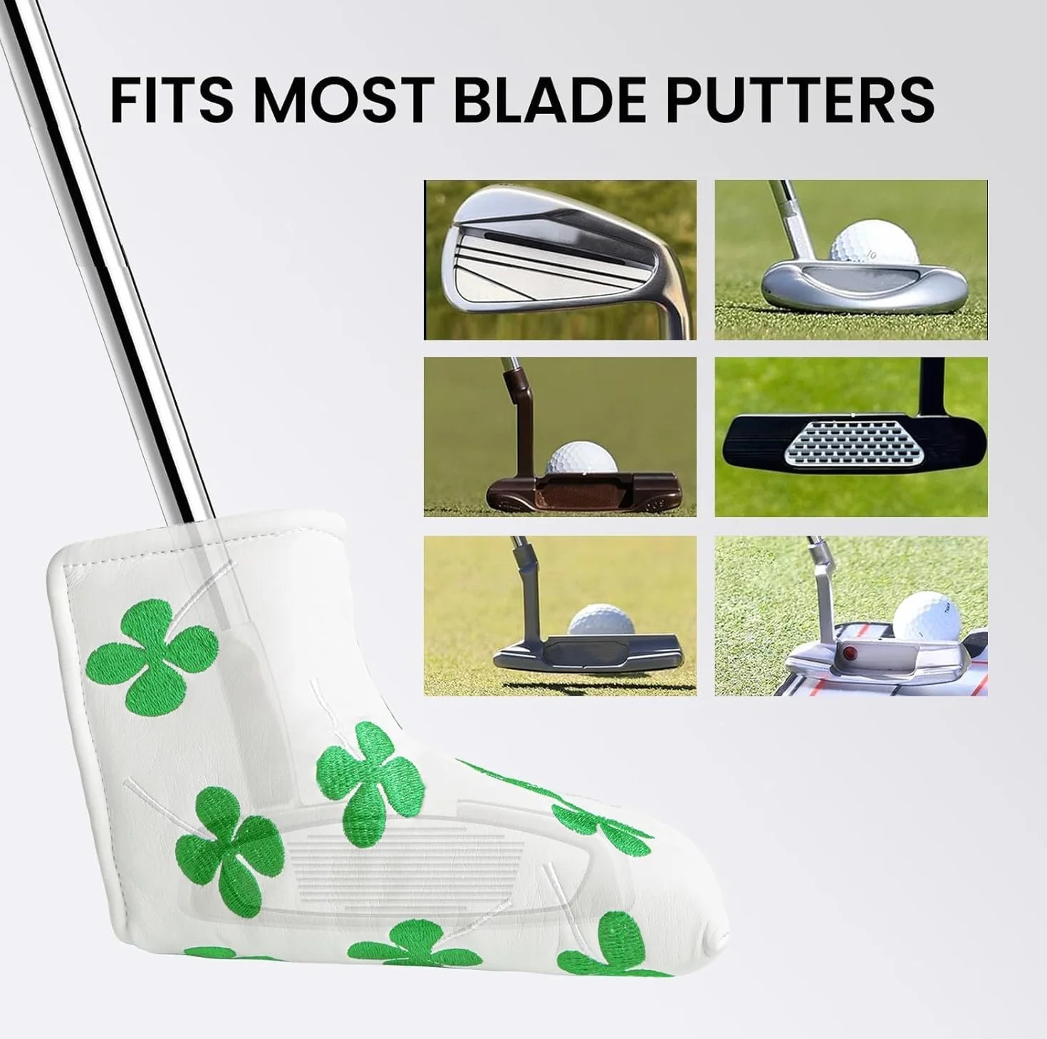 Copri Testa da Golf Putter in Pelle PU con Chiusura Magnetica