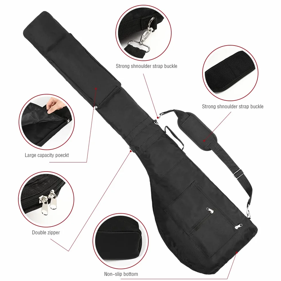 Sacca da Golf Sunday da 49" Pieghevole per 9 Mazze - Borsa da Viaggio Impermeabile con Cerniera Leggera per Campo Pratica