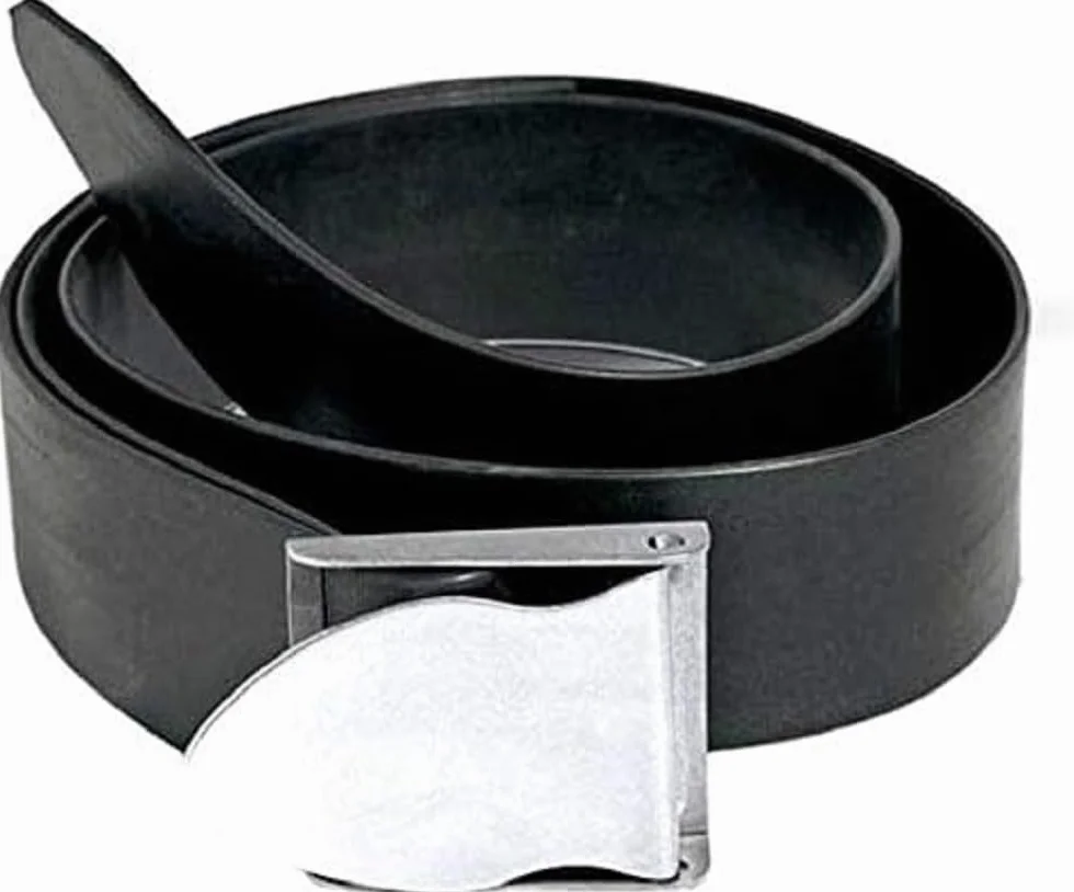 Cintura in Gomma Unisex con Fibbia Inox per Sub, Cintura per Zavorra Sub Made in Italy