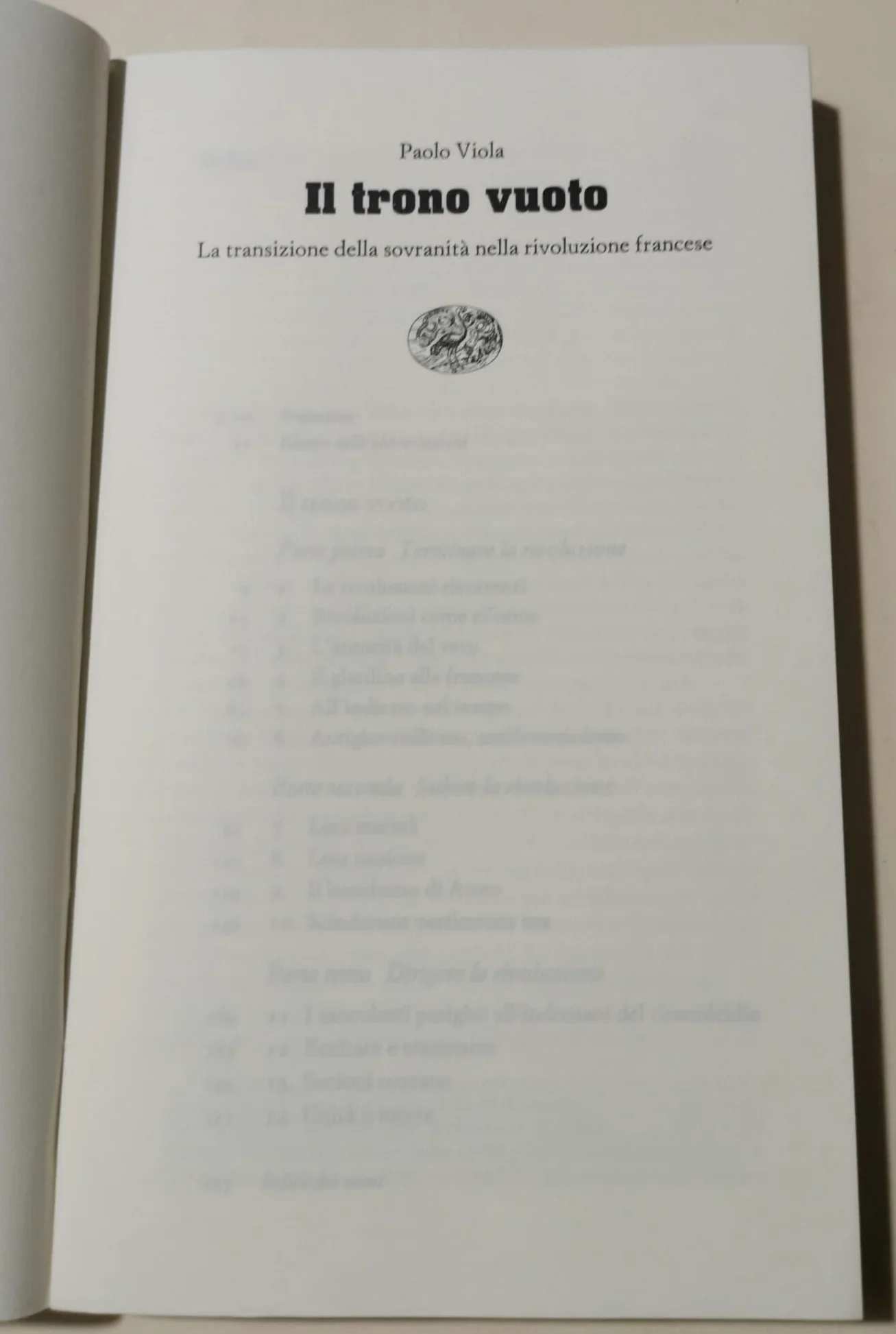 Il trono vuoto. La transizione della sovranità nella Rivoluzione francese