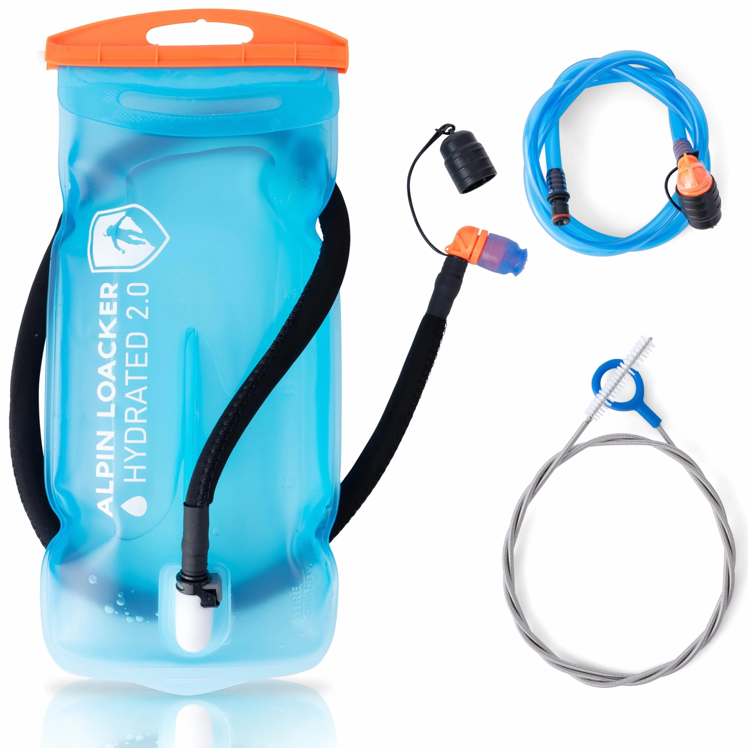 ALPIN LOACKER Bolla d'acqua per esterni con tubo per bere, sistema di idratazione senza BPA, zaino leggero