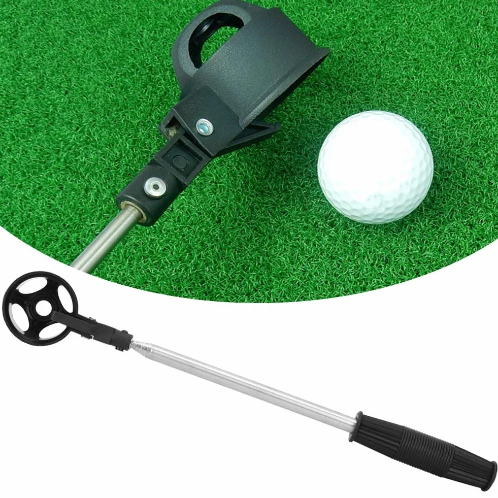 Ball Retriever per Palline da Golf Portatile Retrattile con Strumento di Bloccaggio Automatico