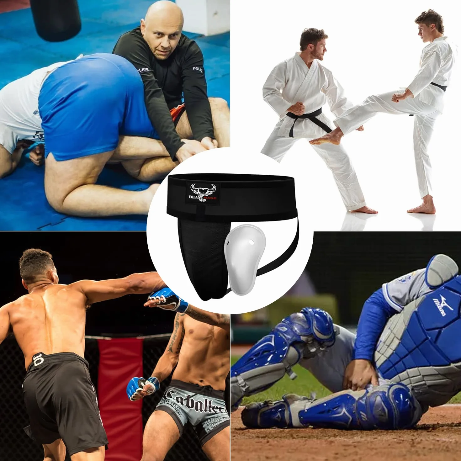 Guardia Inguine Boxe Protector Uomini Assorbente Ventilato Regolabile Jockstrap Taekwondo Karate