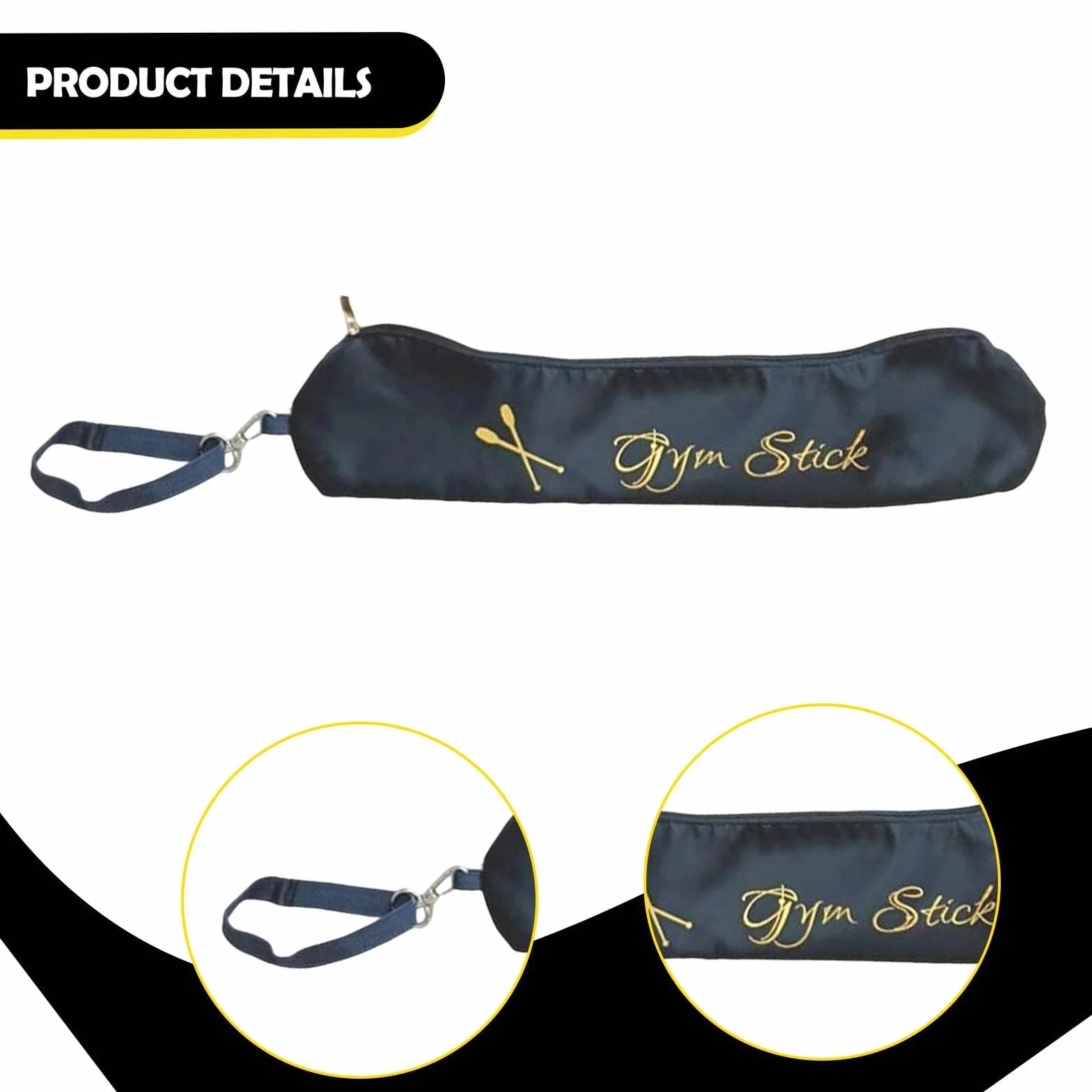 Borsa per Bastoncini da Ginnastica in Nylon Leggera Portatile con Cerniera