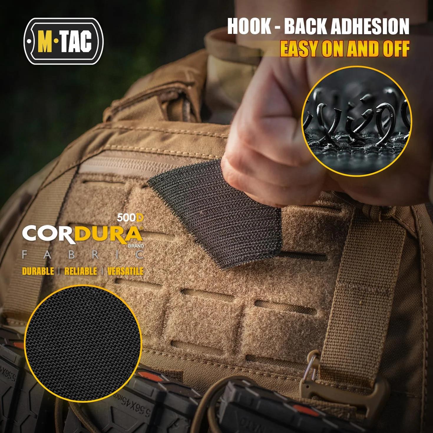 M-Tac Ace of Spades Death Card Tactical Morale Patch Army Combat Hook Fasteners Stampa (Coyote/Nero)