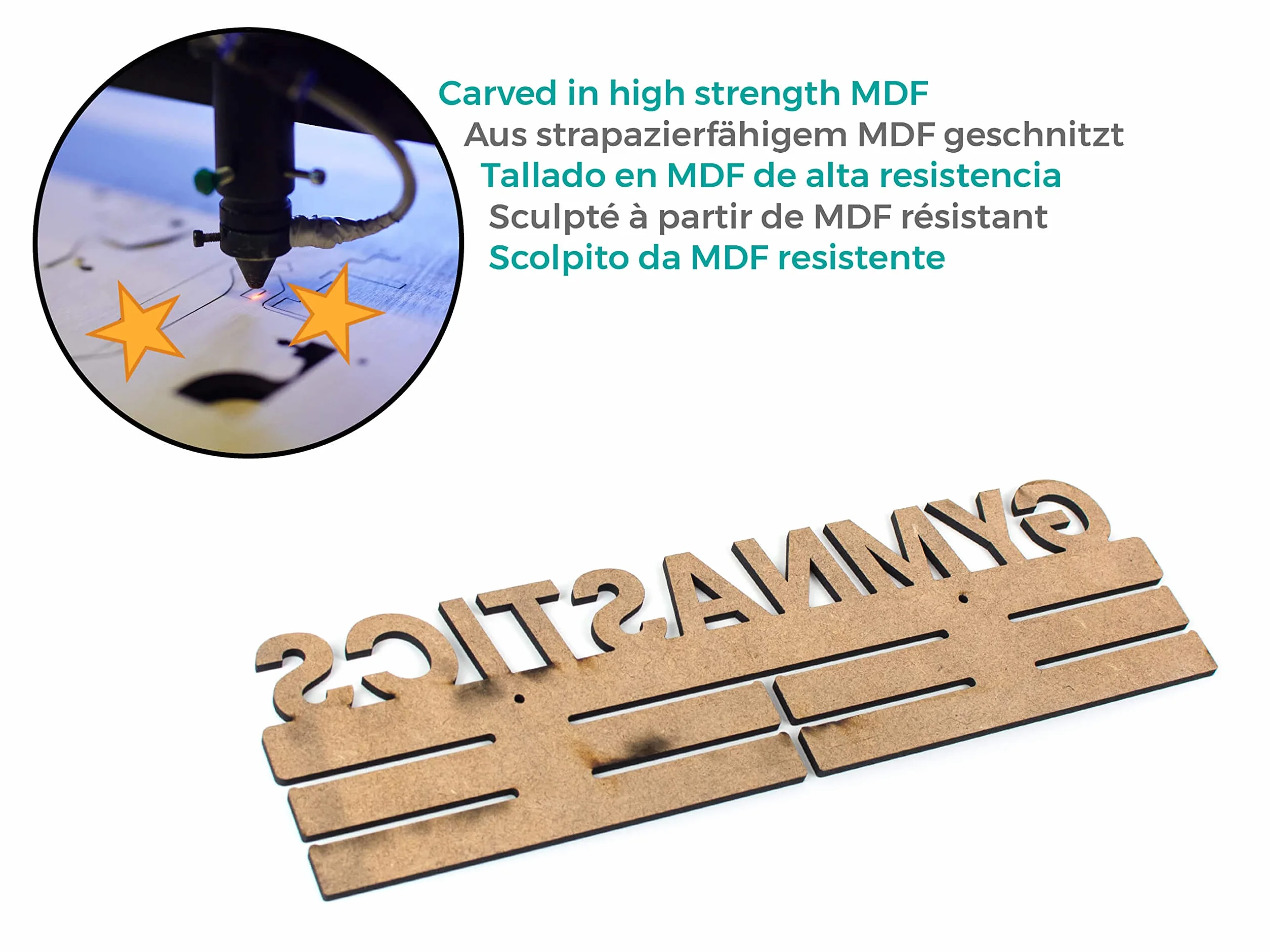 CONTRAXT Porta medaglie da Parete Legno Medagliere Appendi Espositore Sportiva Bambino Medal Hanger Display