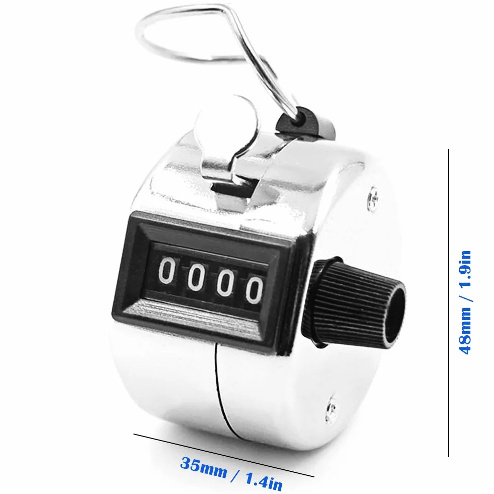 AFUNTA Contatore Contacolpi Portatile a 4 Cifre, Manual Clicker per Sport/Golf/Scuola