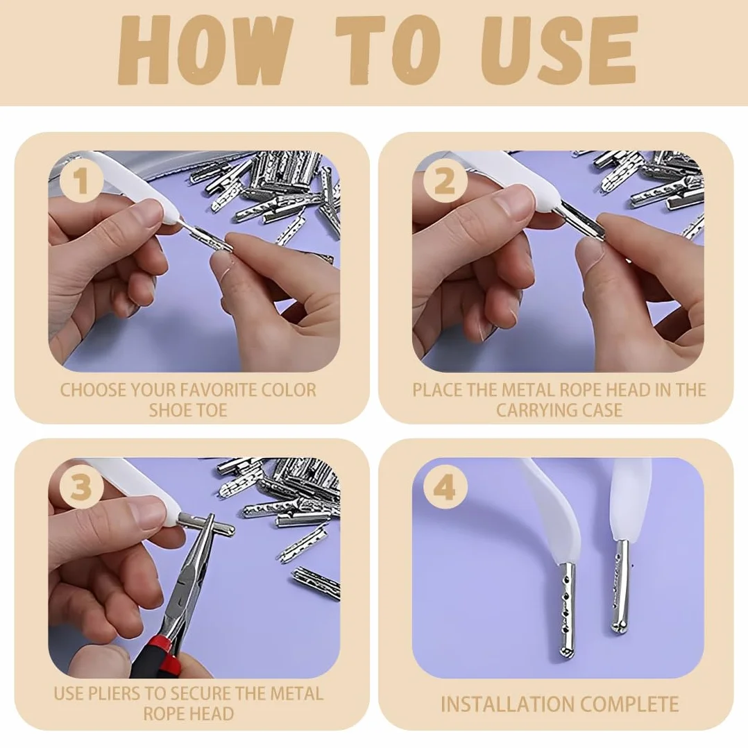40Pz Terminali Lacci, Punta Dei Lacci In Rame Con Guaina Termorestringente Accorciare Riparare Accessori Ideali Per Sneakers