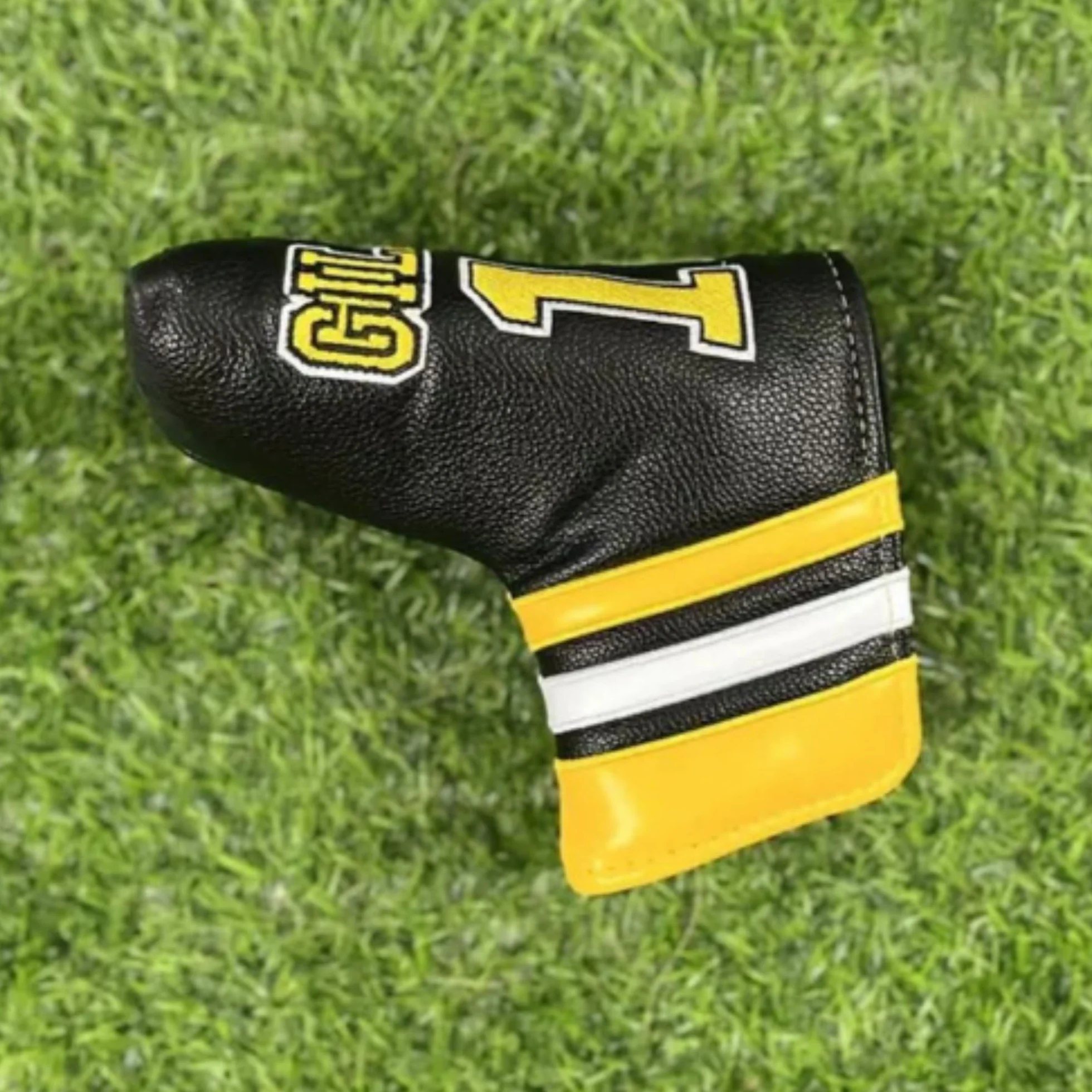 Happy Gilmore Syren - Copertura per putter da golf, in finta pelle, con chiusura magnetica, colore: giallo