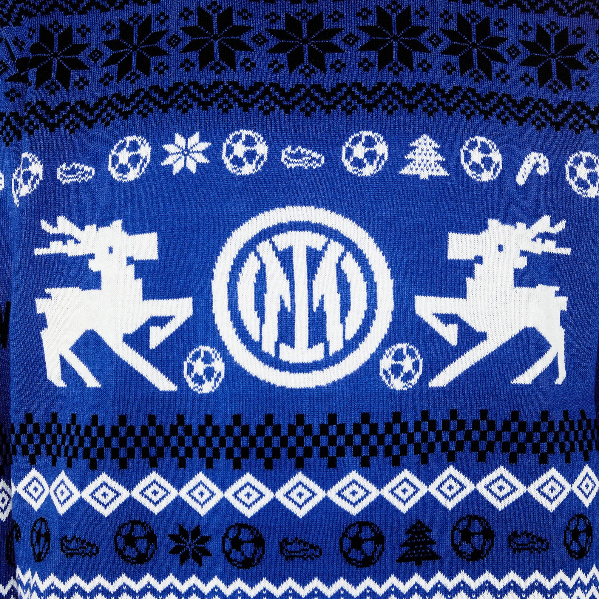 Inter Maglione Natalizio, Maglione Unisex - Adulto, Nerazzurro, XL