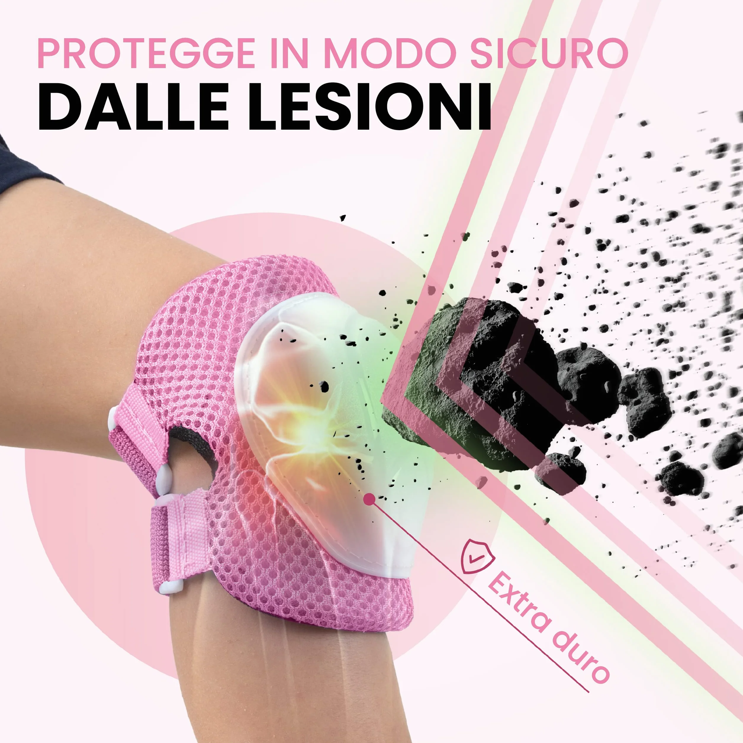 99FLIPS Protezioni Skateboard Bambini Set FLASH Ginocchiere Gomitiere Pattini in Linea