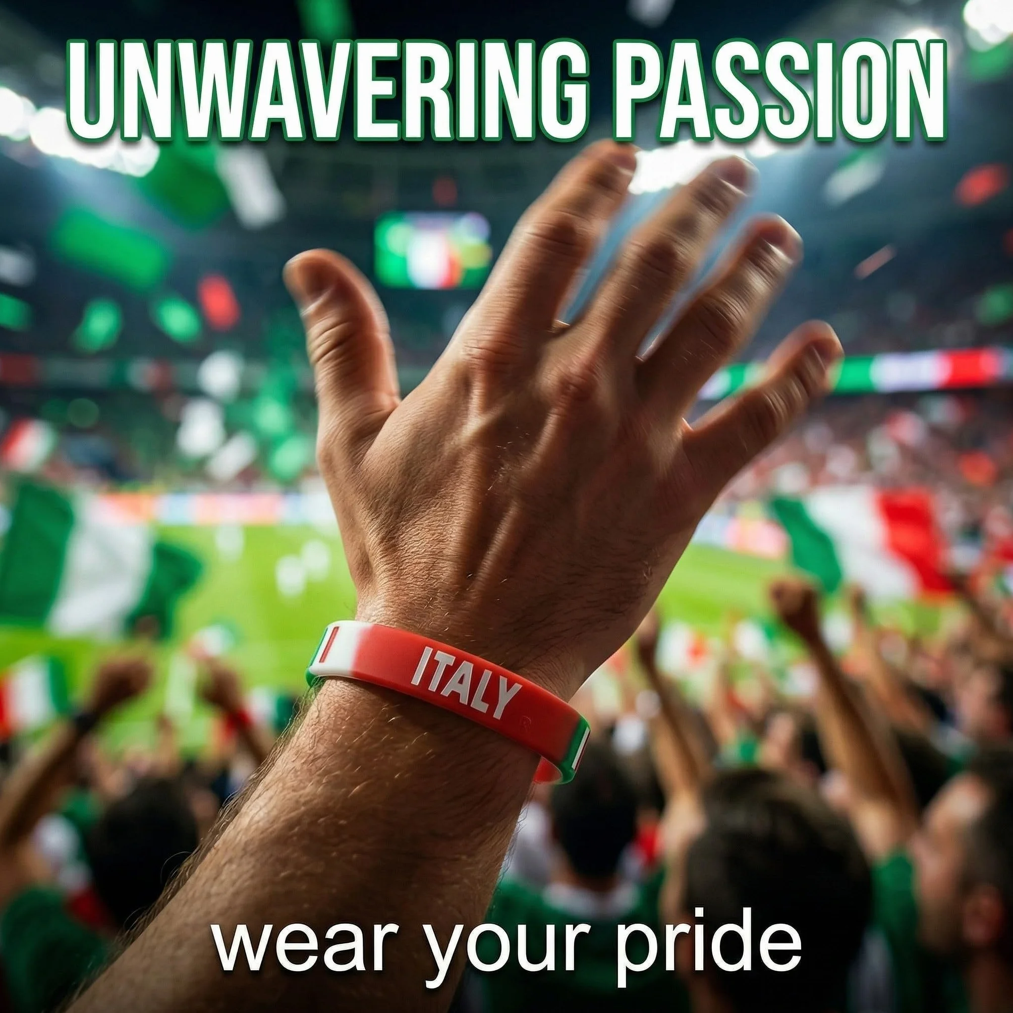 Set di 3 Braccialetti Italia in Silicone Blu, Braccialetto Nazionale Italiana per Tifosi di Calcio e Sport, Circonferenza 20cm, Accessori Unisex per Partite ed Eventi