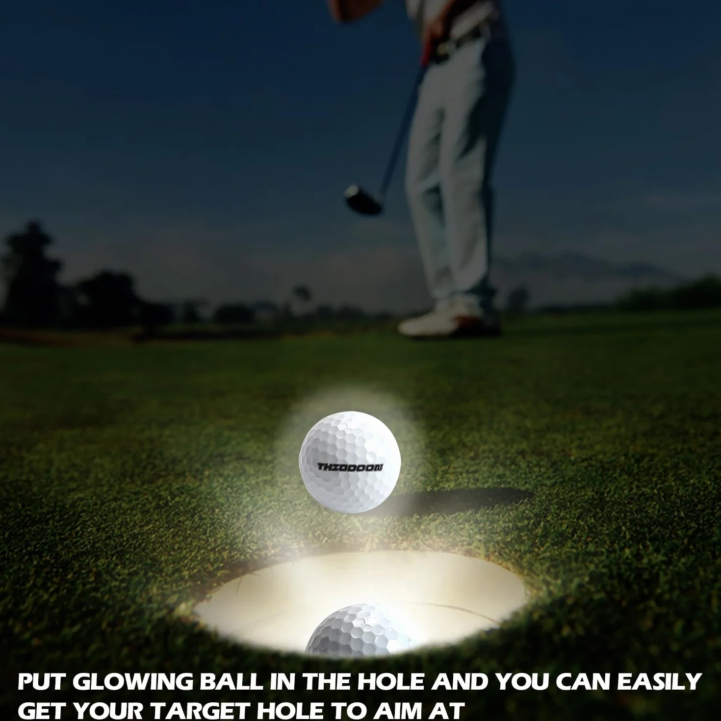 Palline da Golf LED 6 Pezzi THIODOON Night Glow per Golf Scatto a Distanza