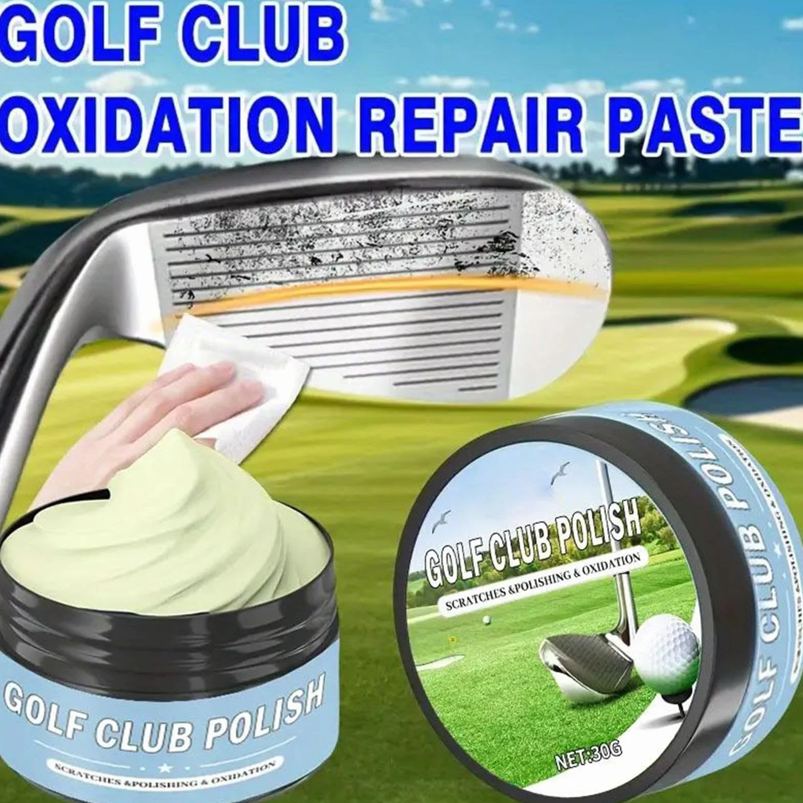 Set di Pulizia per Golf Generico Golf Club Polace 30G - Pasta Lucidante in Ferro, Crema Antiruggine