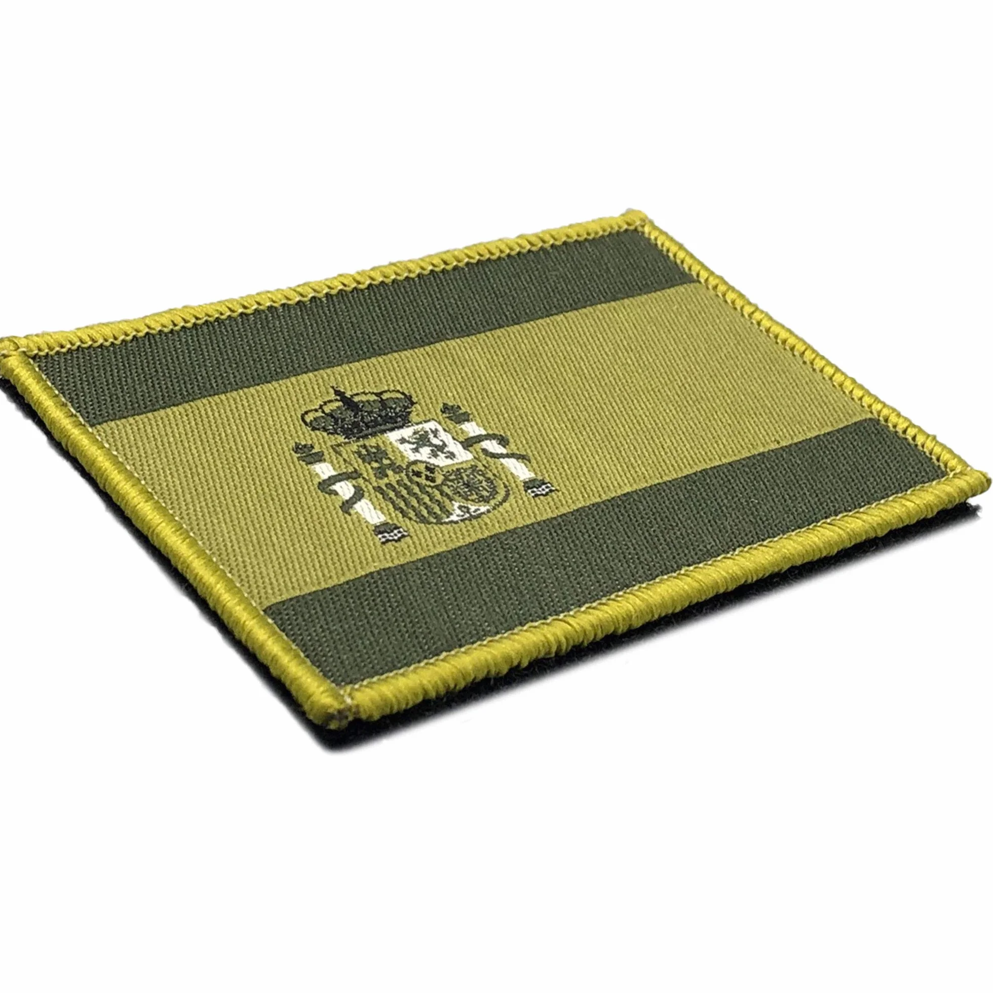 Adesivo Bandiera Spagna - Bandiere del Mondo - Patch Militari Bandiera della Spagna Verde con Velkro - Bandiera Europea - Maglia Spagna - Oggetti Spagnoli - 75 x 50 mm