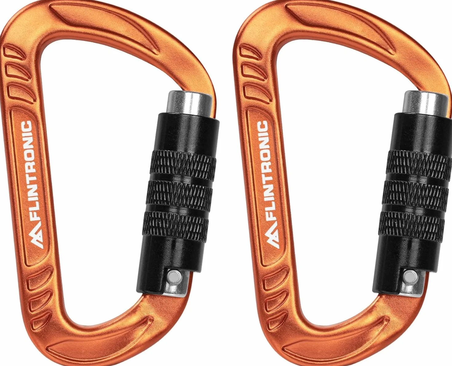 Flintronic Moschettoni con Chiusura, 12/25/30KN Moschettone in Alluminio, Moschettoni Portachiavi Gancio da Campeggio, Moschettoni con Ghiera da Arrampicata, per Campeggio Pesca Escursionismo