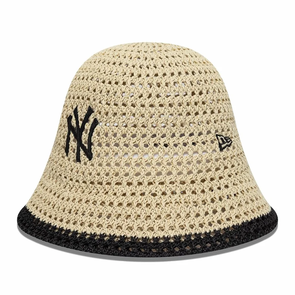 New Era Wmns Knitted Bucket Neyyan 270 - Light Beige Small-Medium