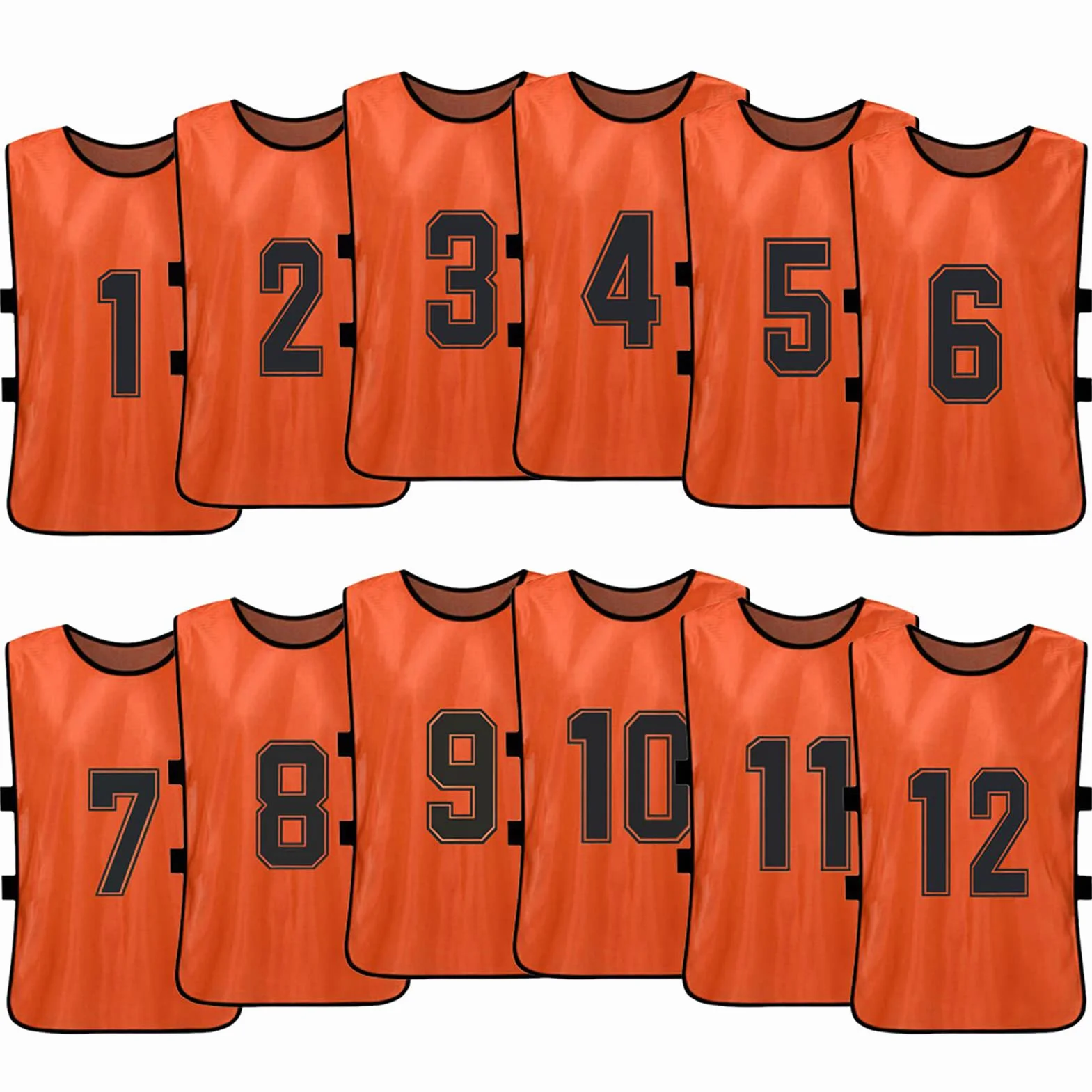 Youth Soccer Pinnies 12-Pack Quick Dry Basketball Training Vest
