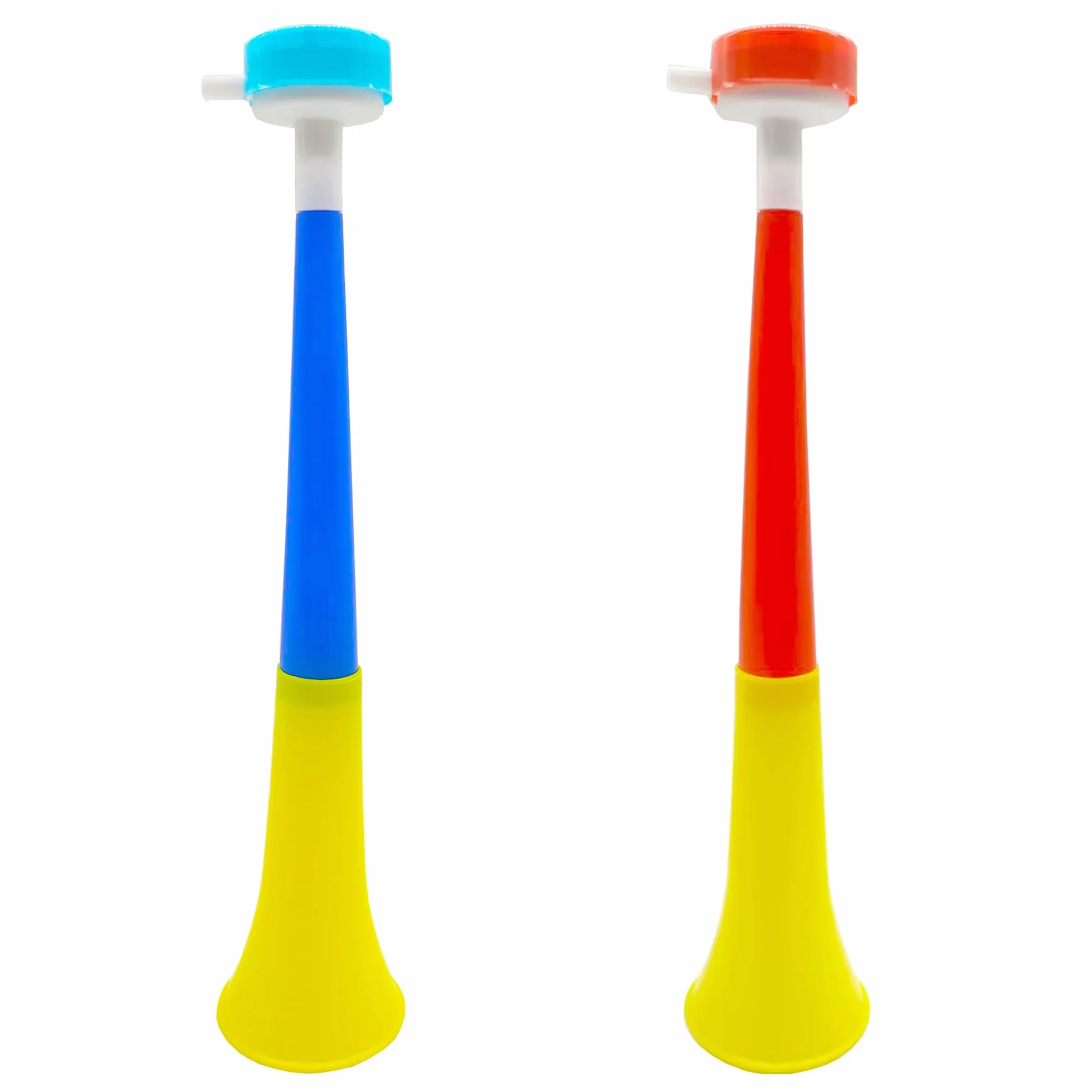 Vuvuzela Tröte Fanfara Calcio Tromba Plastica Molto Forte Krachmacher Horn Fan Stadio Partita Calcio 2 PCS
